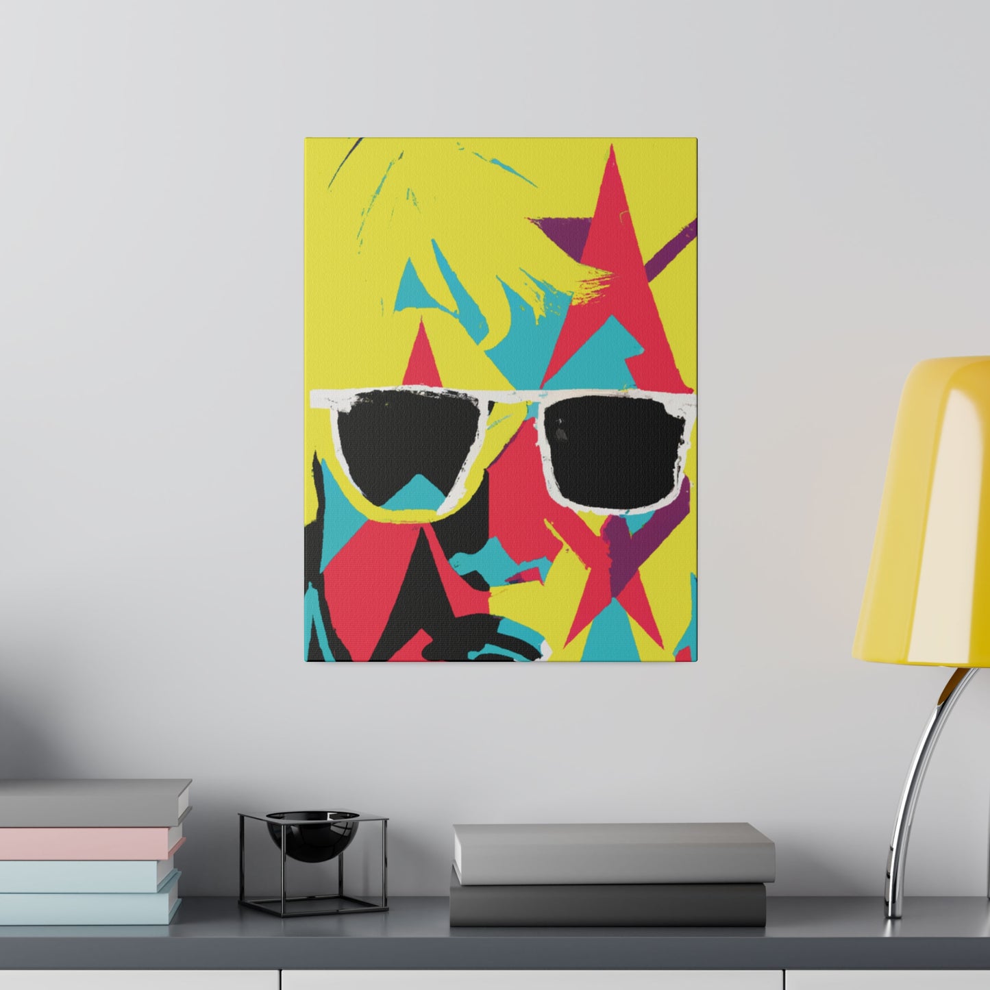 8383B - Rockstar Painting Print | Face | Abstract | Poster | Home Decor | Wall Art | Music Art | Canvas