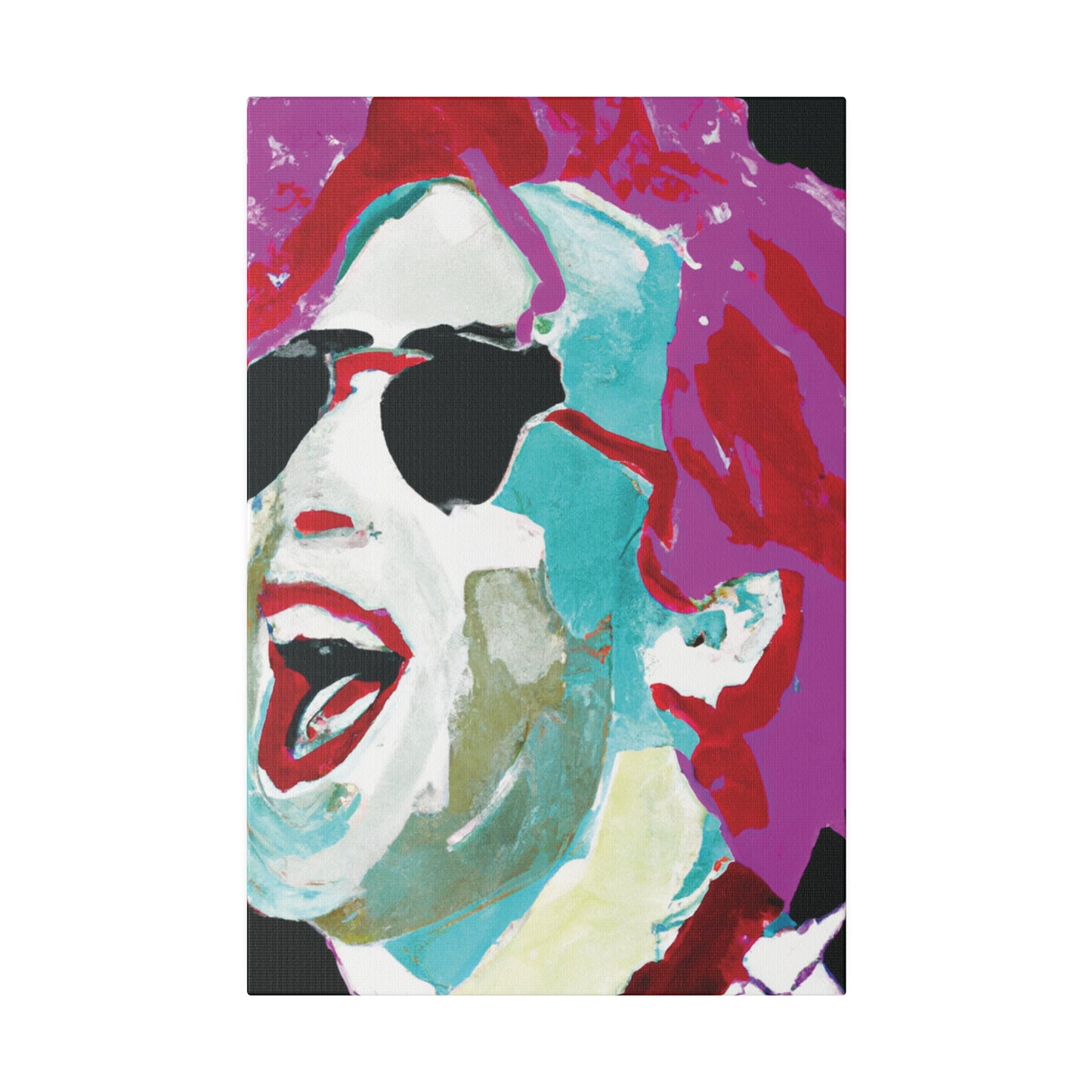 7676H - Rockstar Painting Print | Face | Abstract | Poster | Home Decor | Wall Art | Music Art | Canvas