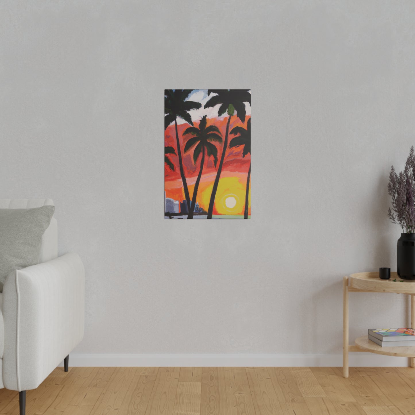 3556V - Miami Beach Sunset Painting Print | Miami | Beach | Sunset | Poster | Home Decor | Wall Art | Canvas