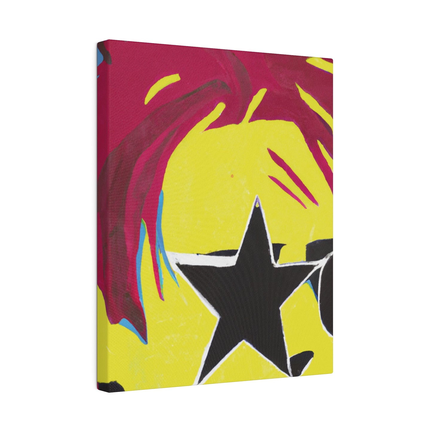 5063P - Rockstar Painting Print | Face | Abstract | Poster | Home Decor | Wall Art | Music Art | Canvas