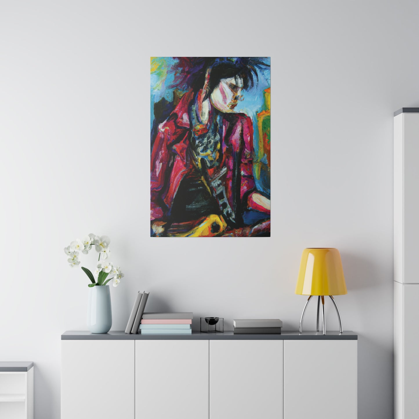 7152R - Rockstar Oil Painting Style Print | Poster | Home Decor | Wall Art | Music Art | Canvas