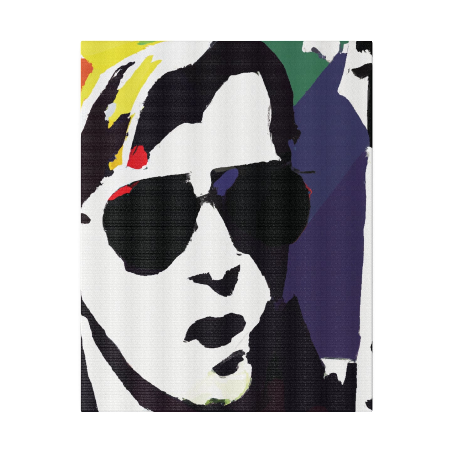 3723C - Rockstar Painting Print | Face | Abstract | Poster | Home Decor | Wall Art | Music Art | Canvas