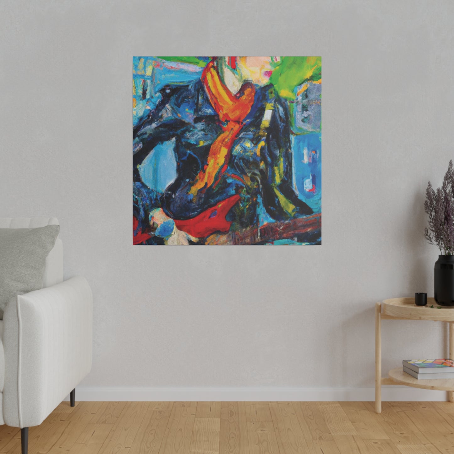 935O - Rockstar Oil Painting Style Print | Poster | Home Decor | Wall Art | Music Art | Canvas