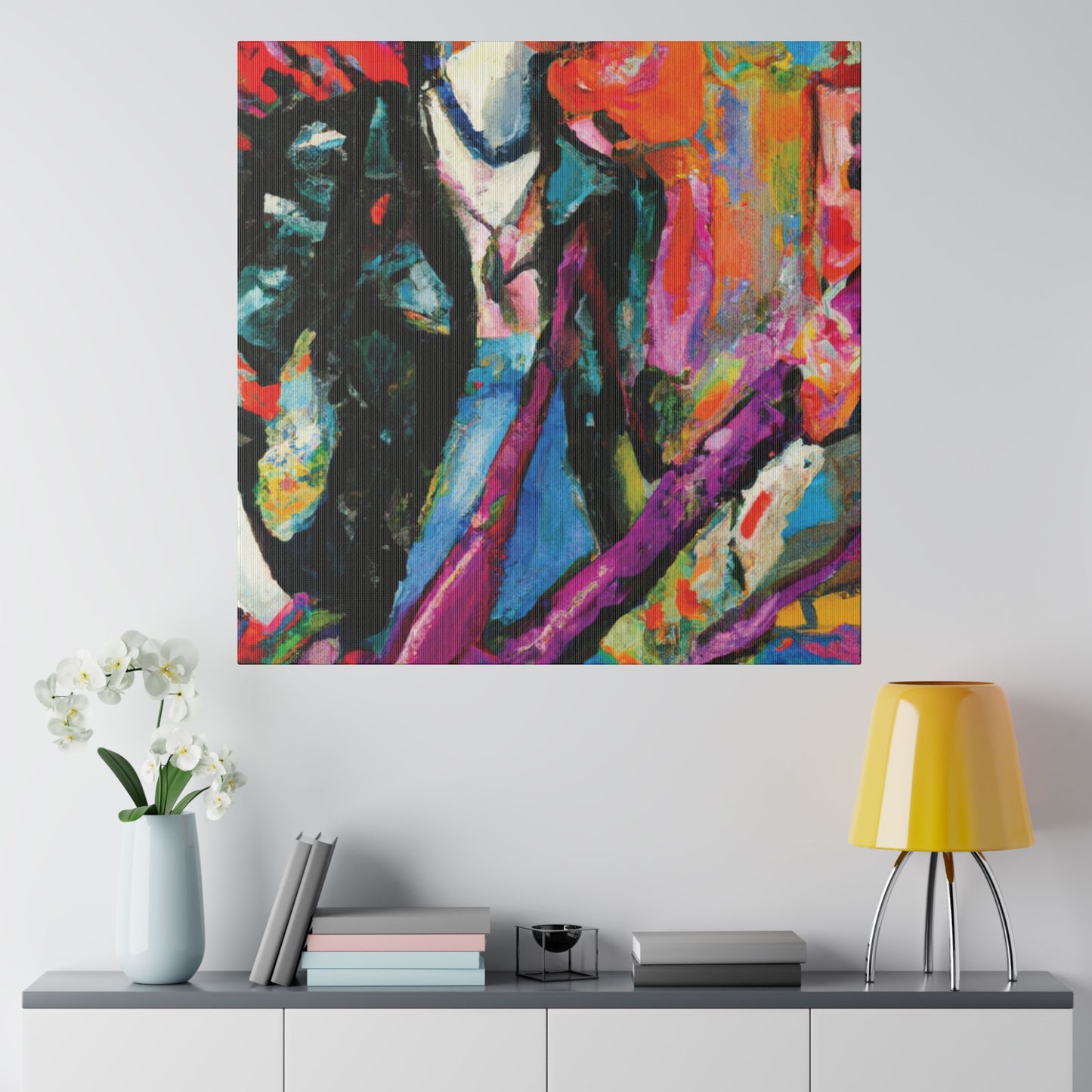 675Y - Rockstar Oil Painting Style Print | Poster | Home Decor | Wall Art | Music Art | Canvas