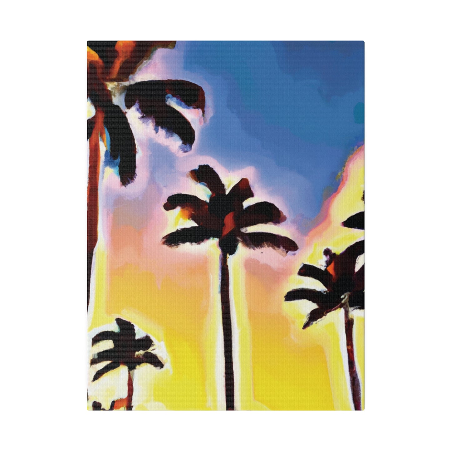 3437Q - Miami Beach Sunset Painting Print | Miami | Beach | Sunset | Poster | Home Decor | Wall Art | Canvas