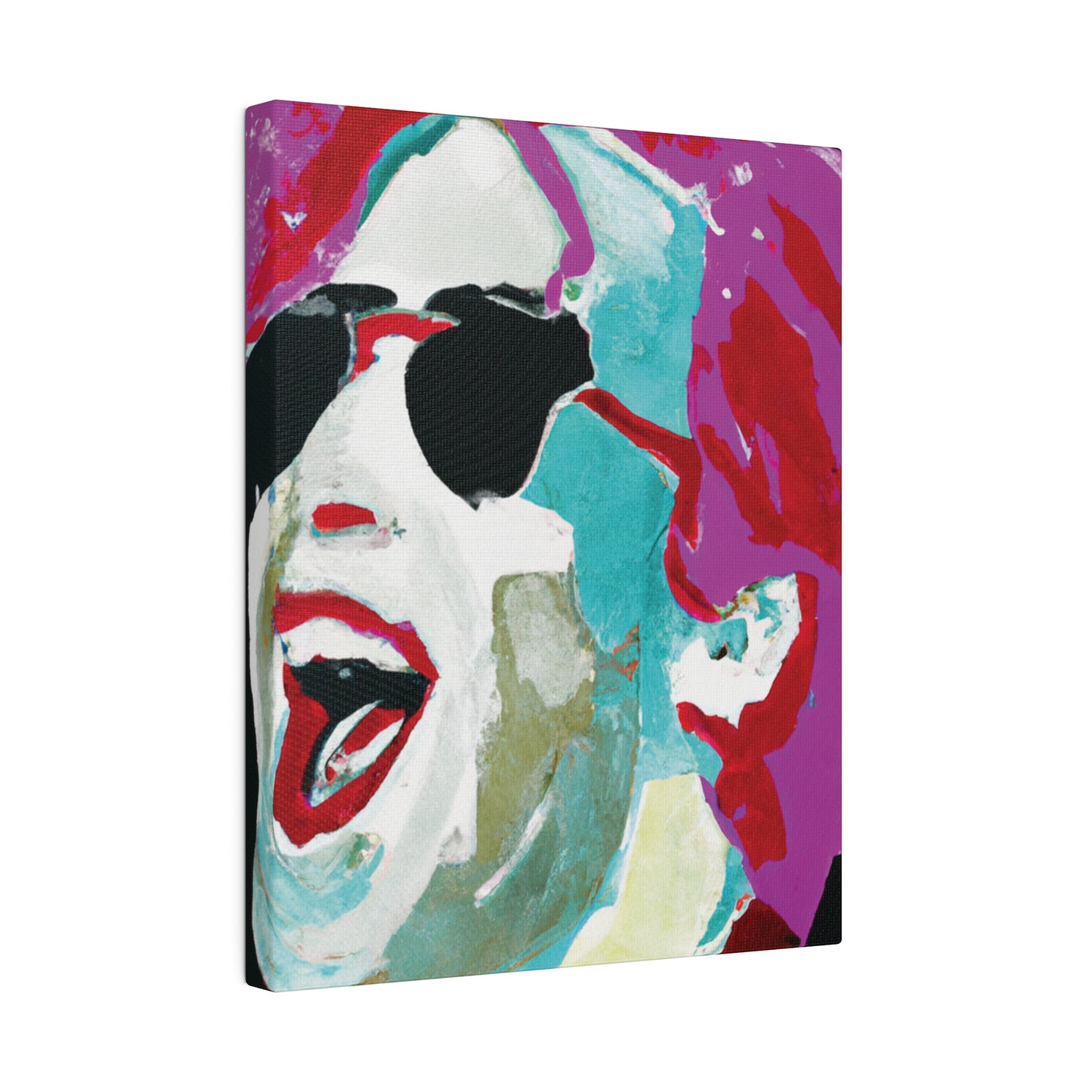 7676H - Rockstar Painting Print | Face | Abstract | Poster | Home Decor | Wall Art | Music Art | Canvas