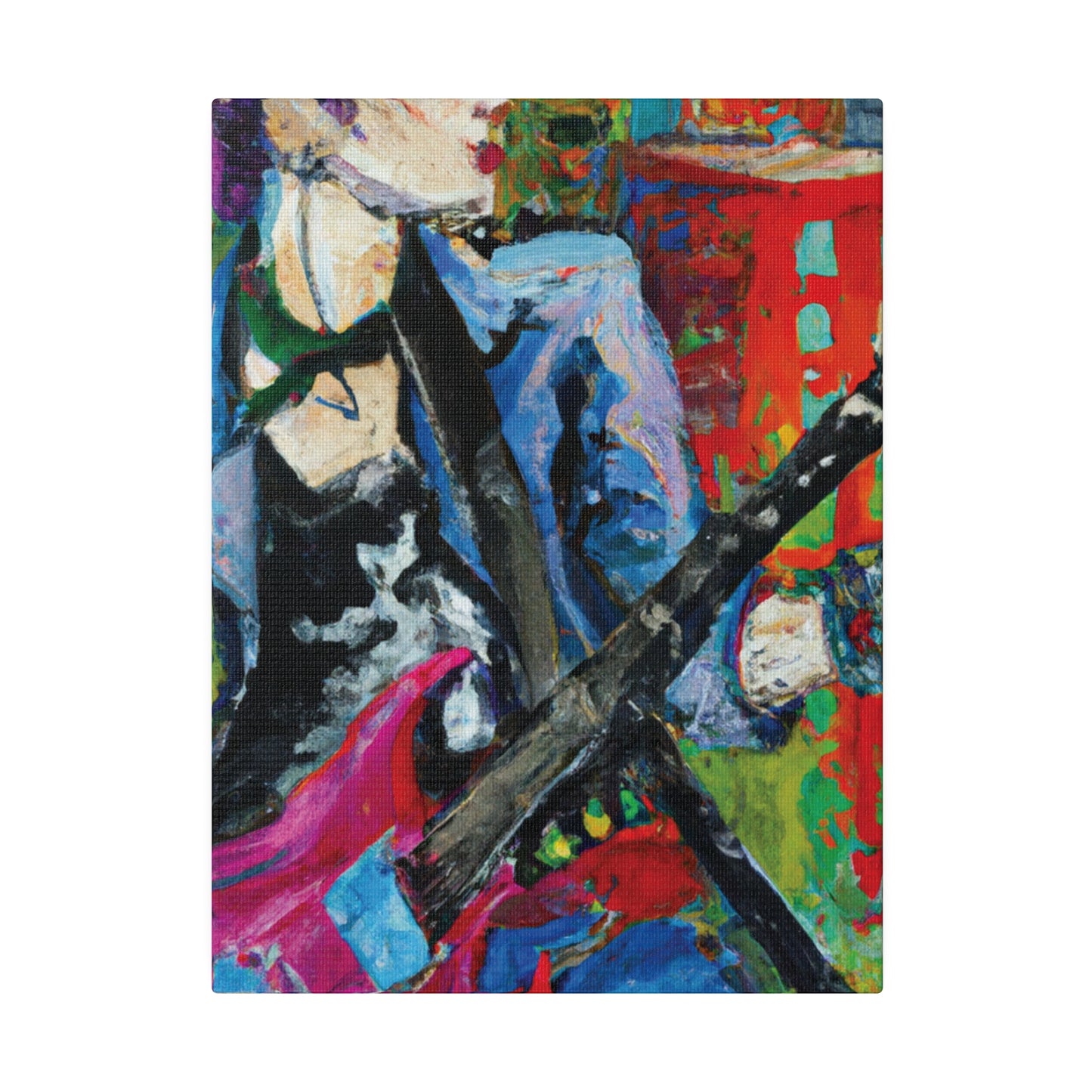 9194H - Rockstar Oil Painting Style Print | Poster | Home Decor | Wall Art | Music Art | Canvas