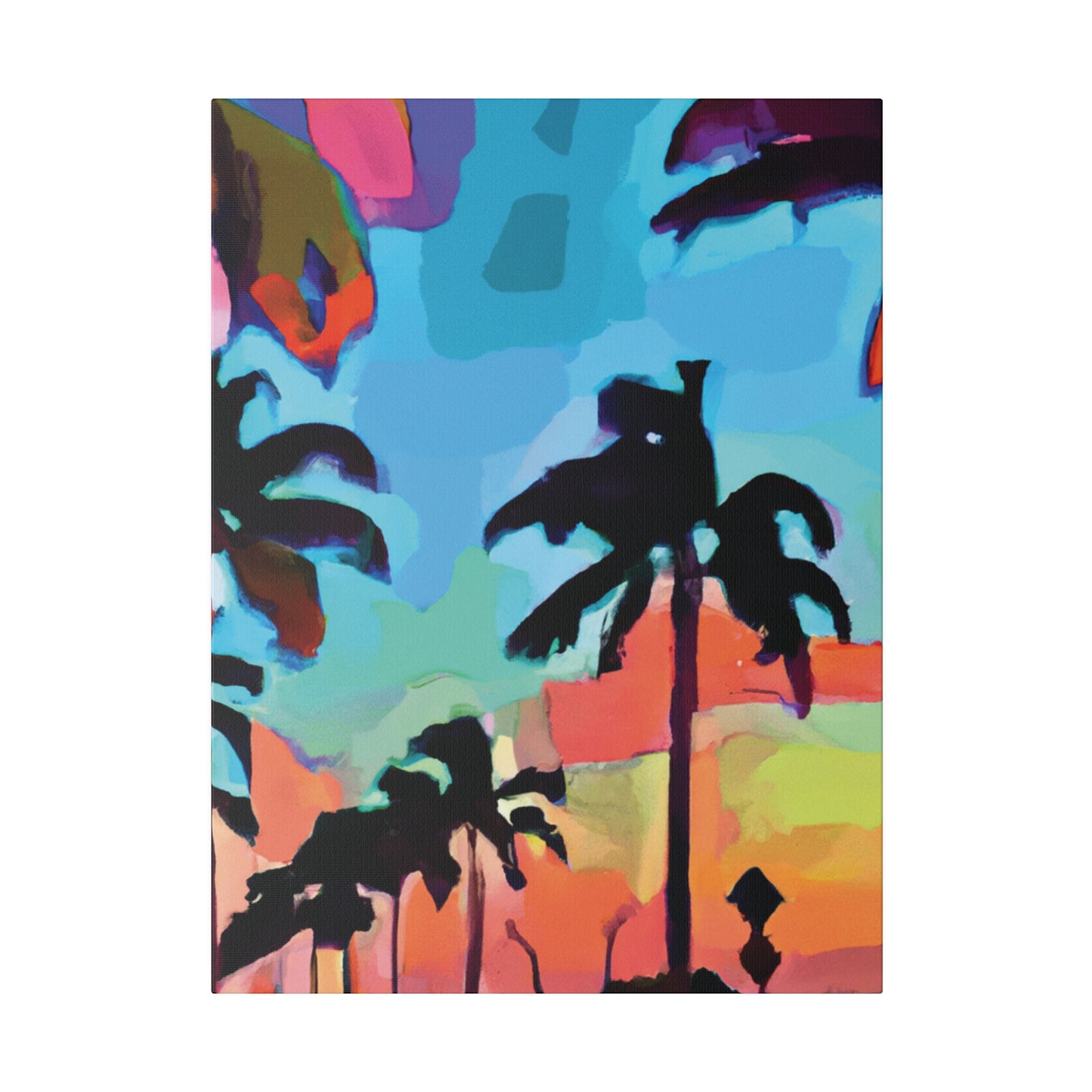 7439V - Miami Beach Sunset Painting Print | Miami | Beach | Sunset | Poster | Home Decor | Wall Art | Canvas