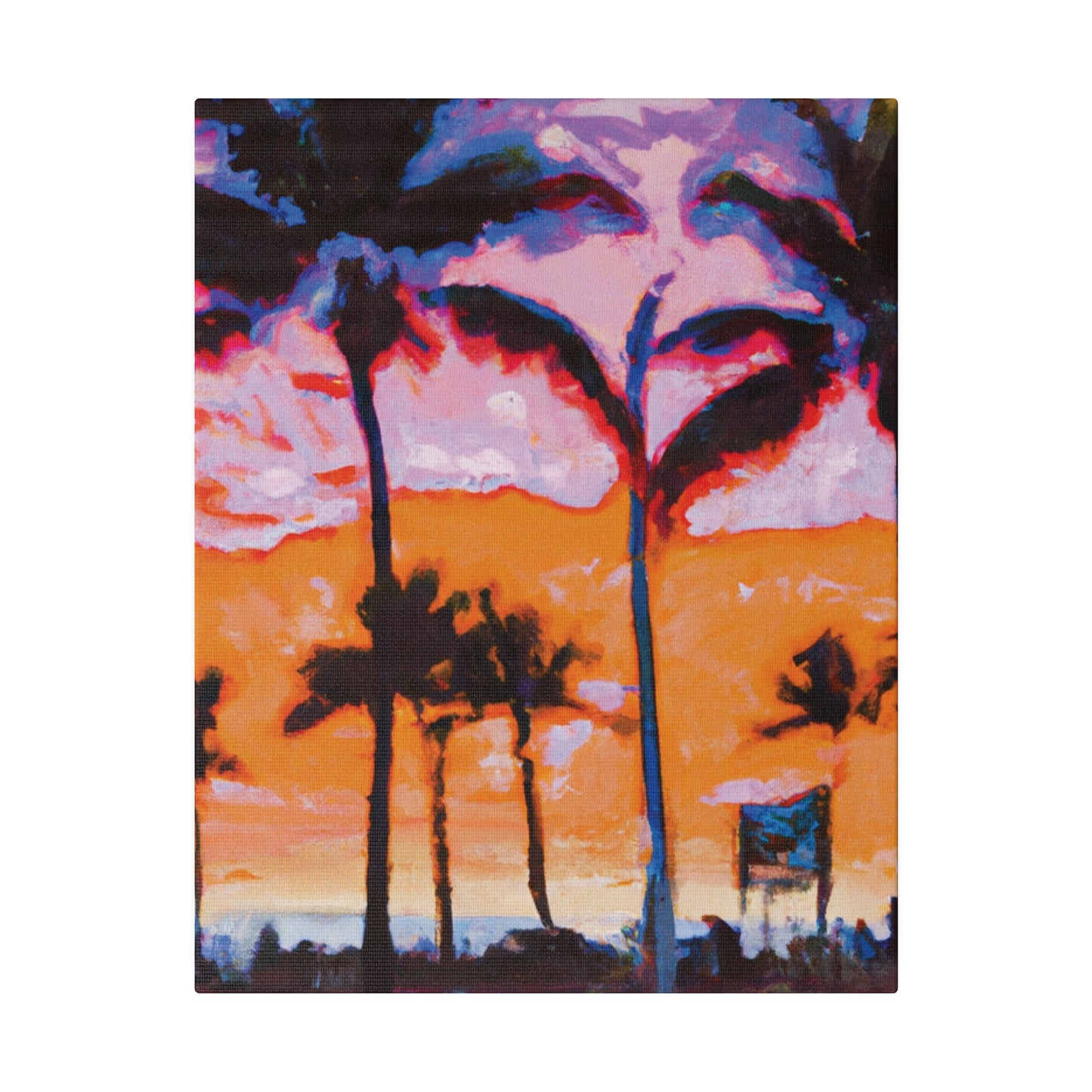 8373X - Miami Beach Sunset Painting Print | Miami | Beach | Sunset | Poster | Home Decor | Wall Art | Canvas