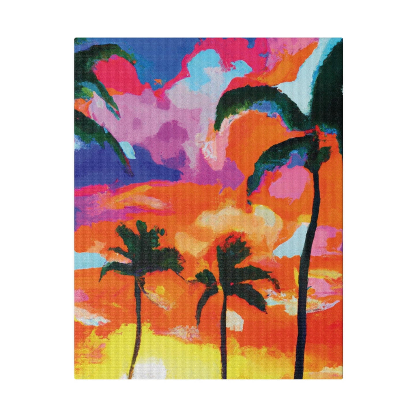 8579F - Miami Beach Sunset Painting Print | Miami | Beach | Sunset | Poster | Home Decor | Wall Art | Canvas