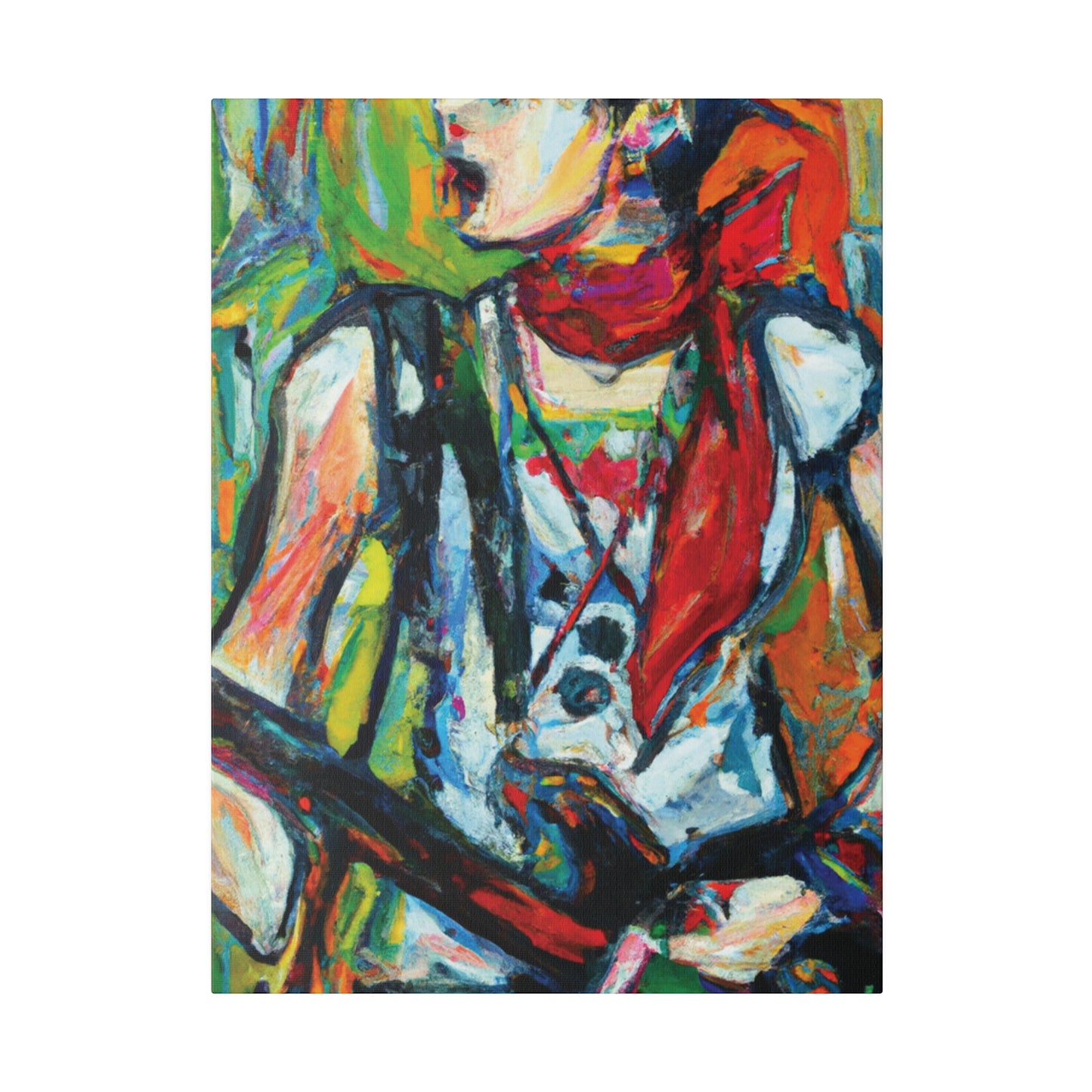 3713A - Rockstar Oil Painting Style Print | Poster | Home Decor | Wall Art | Music Art | Canvas