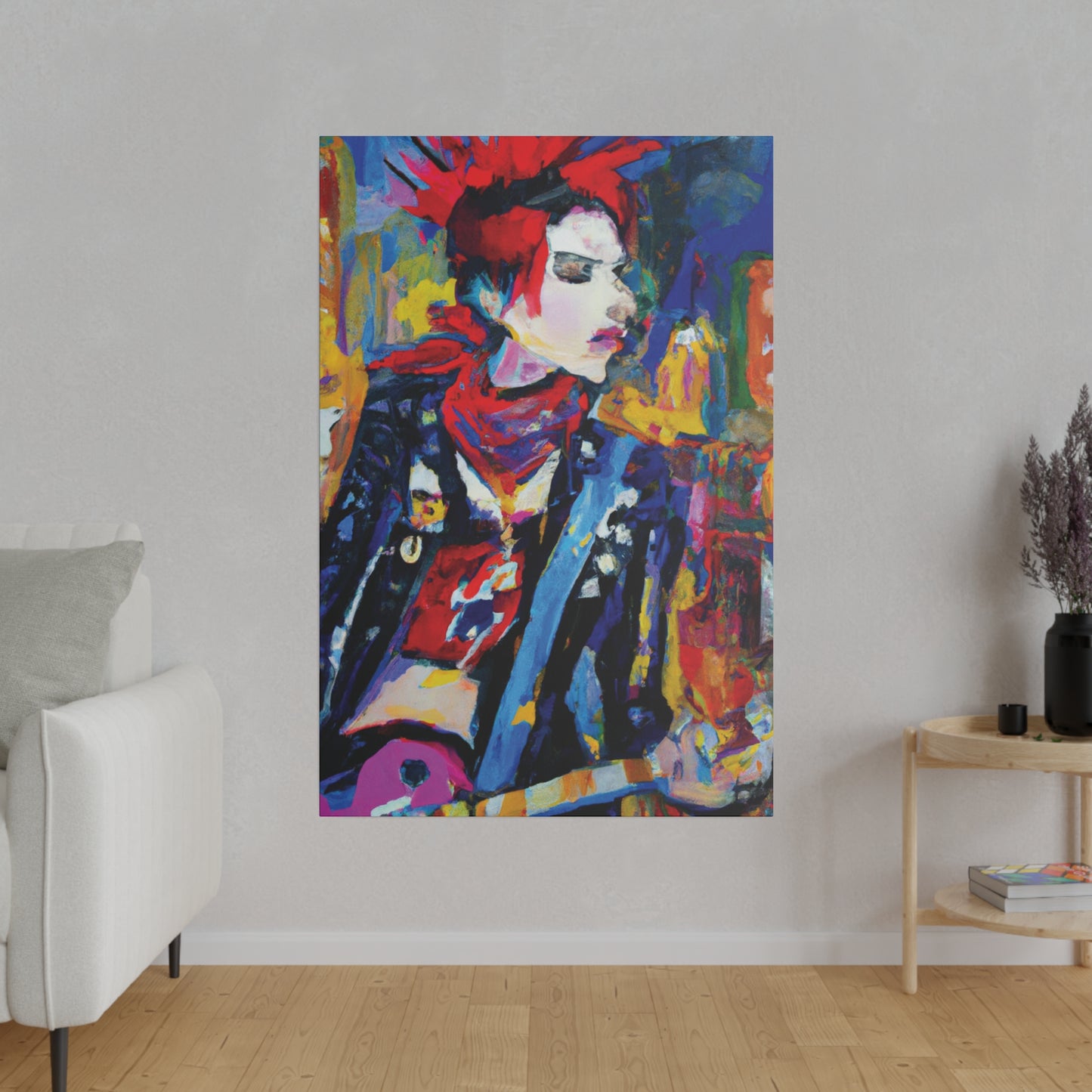8996X - Rockstar Oil Painting Style Print | Poster | Home Decor | Wall Art | Music Art | Canvas