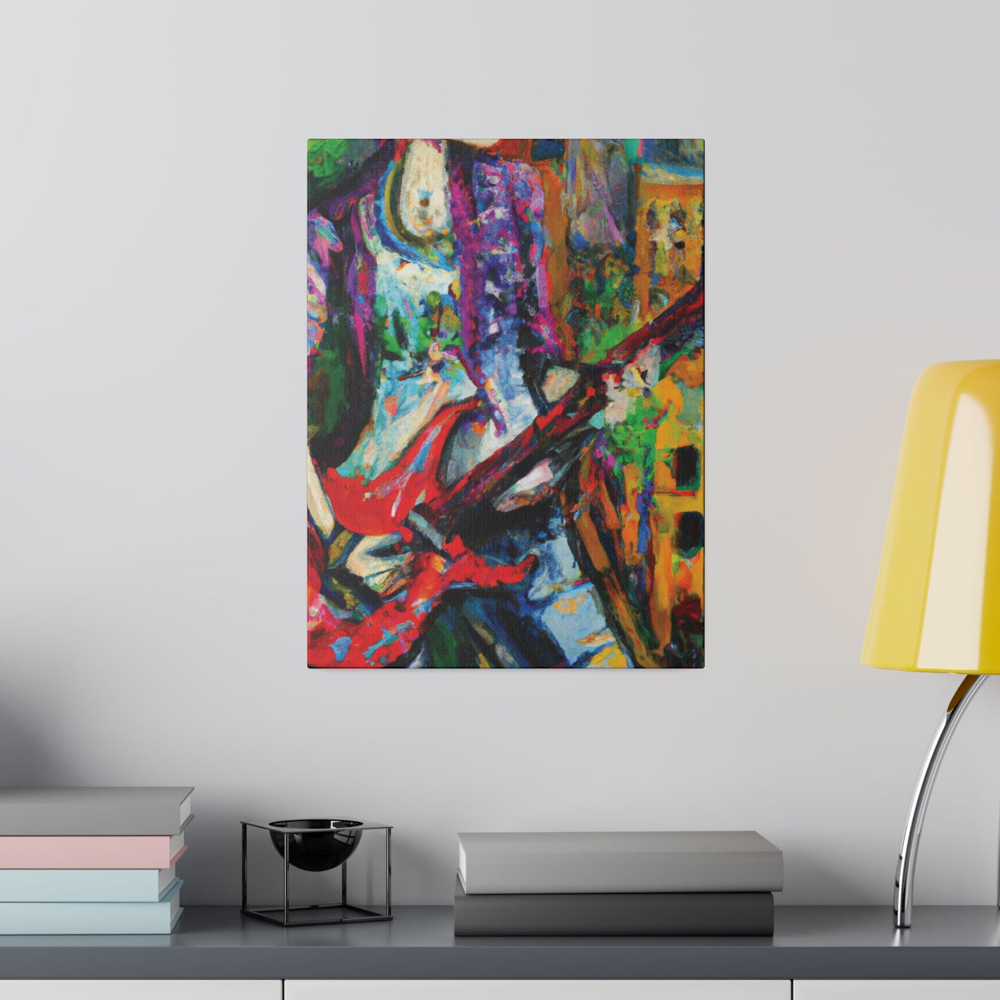 8263J - Rockstar Oil Painting Style Print | Poster | Home Decor | Wall Art | Music Art | Canvas