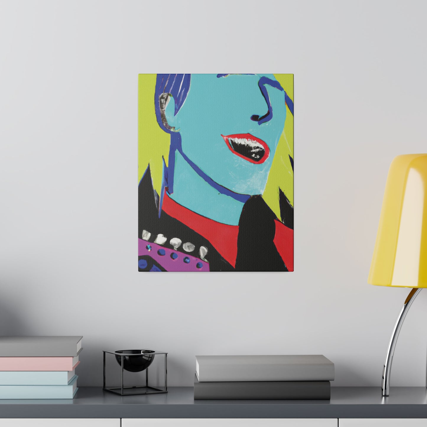 6451X - Rockstar Painting Print | Face | Abstract | Poster | Home Decor | Wall Art | Music Art | Canvas