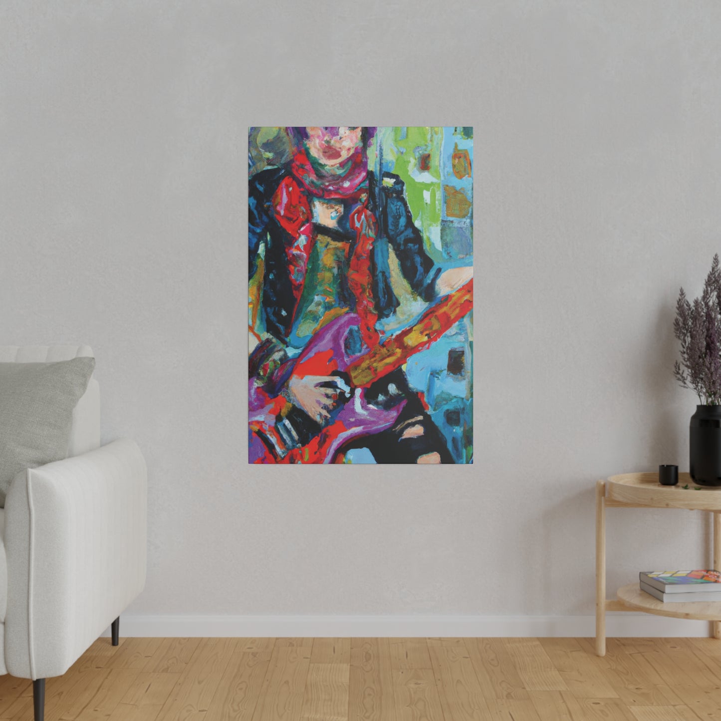 4286K - Rockstar Oil Painting Style Print | Poster | Home Decor | Wall Art | Music Art | Canvas