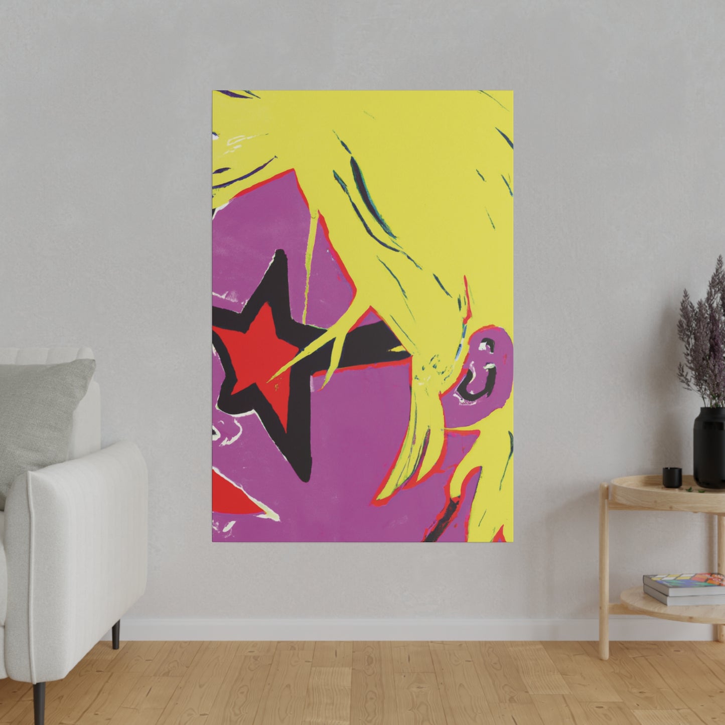 938K - Rockstar Painting Print | Face | Abstract | Poster | Home Decor | Wall Art | Music Art | Canvas