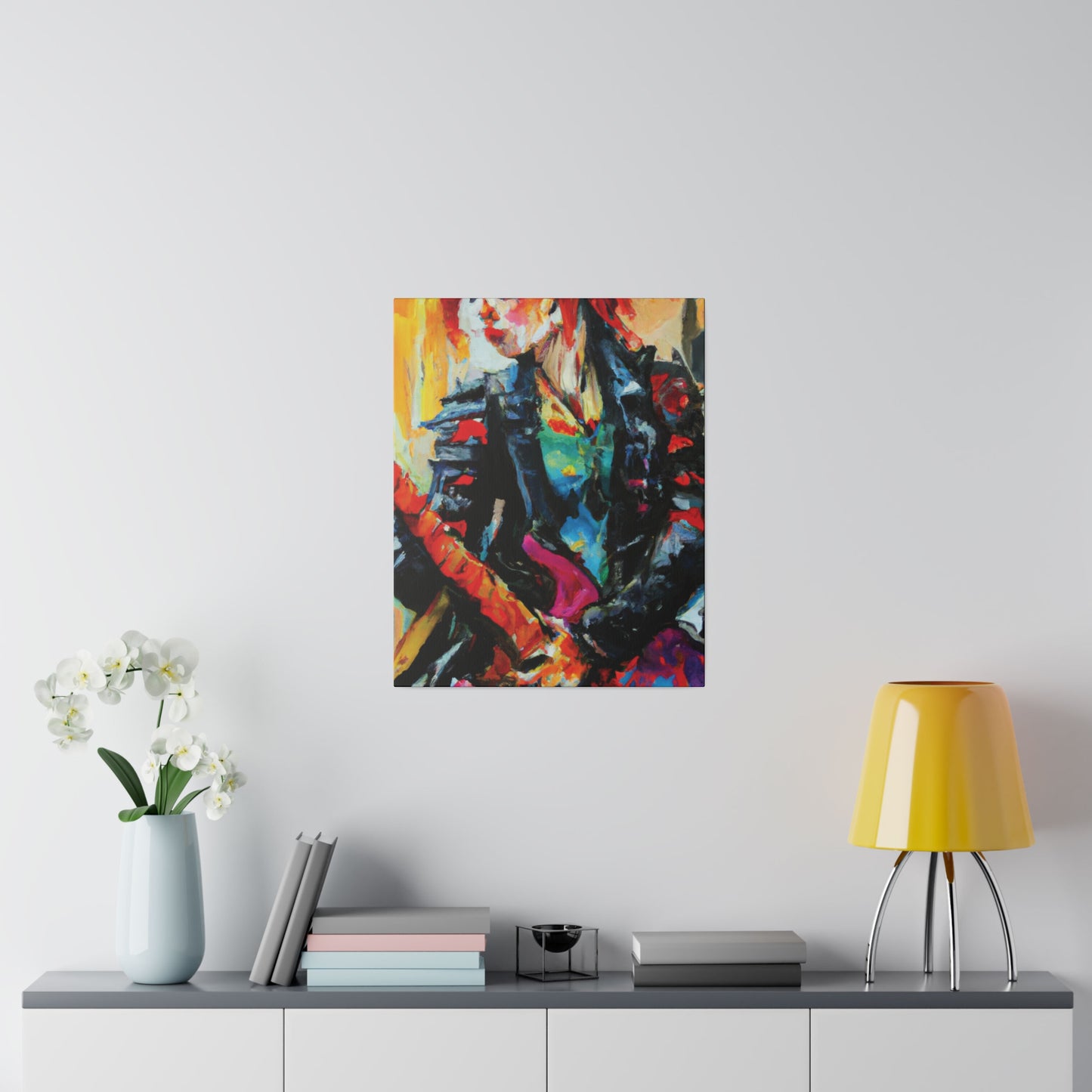 8596X - Rockstar Oil Painting Style Print | Poster | Home Decor | Wall Art | Music Art | Canvas