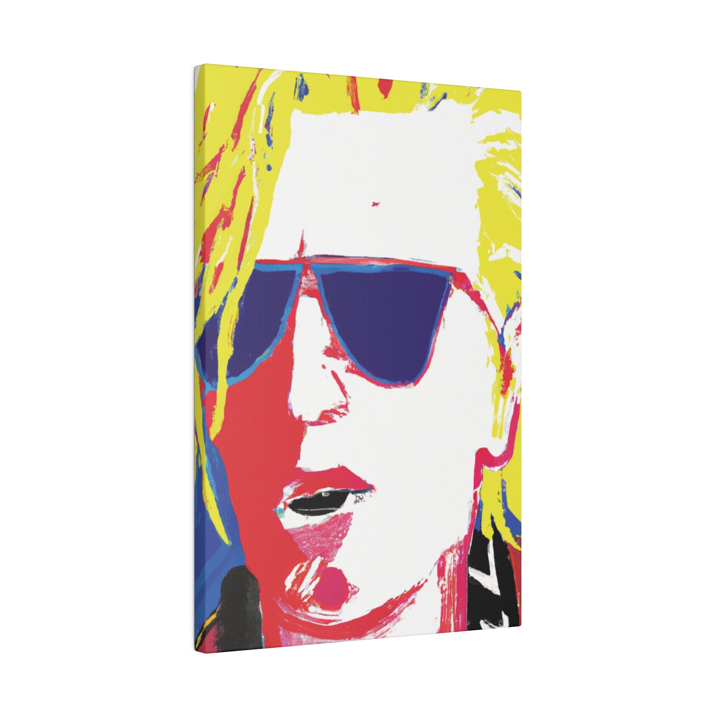 7405Y - Rockstar Painting Print | Face | Abstract | Poster | Home Decor | Wall Art | Music Art | Canvas