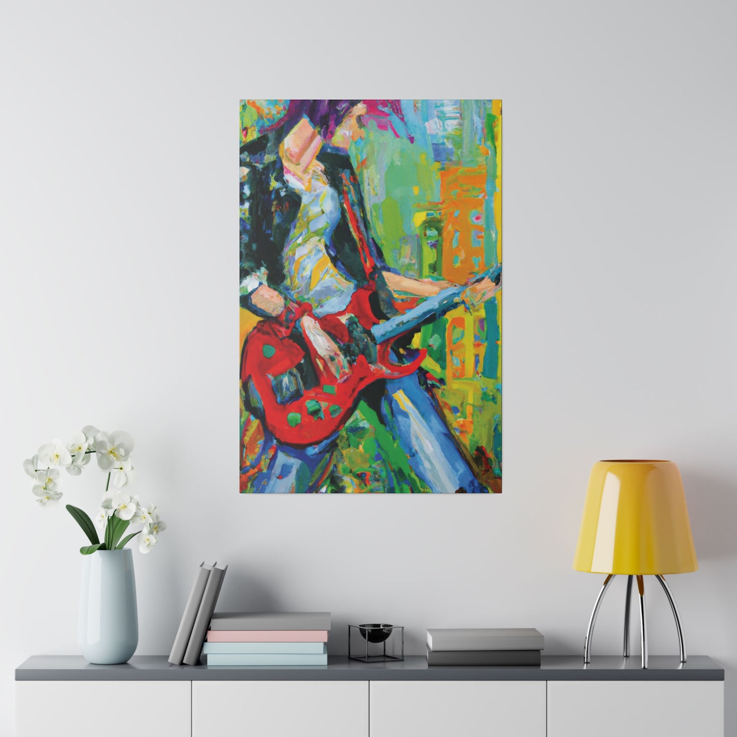 7369K - Rockstar Oil Painting Style Print | Poster | Home Decor | Wall Art | Music Art | Canvas