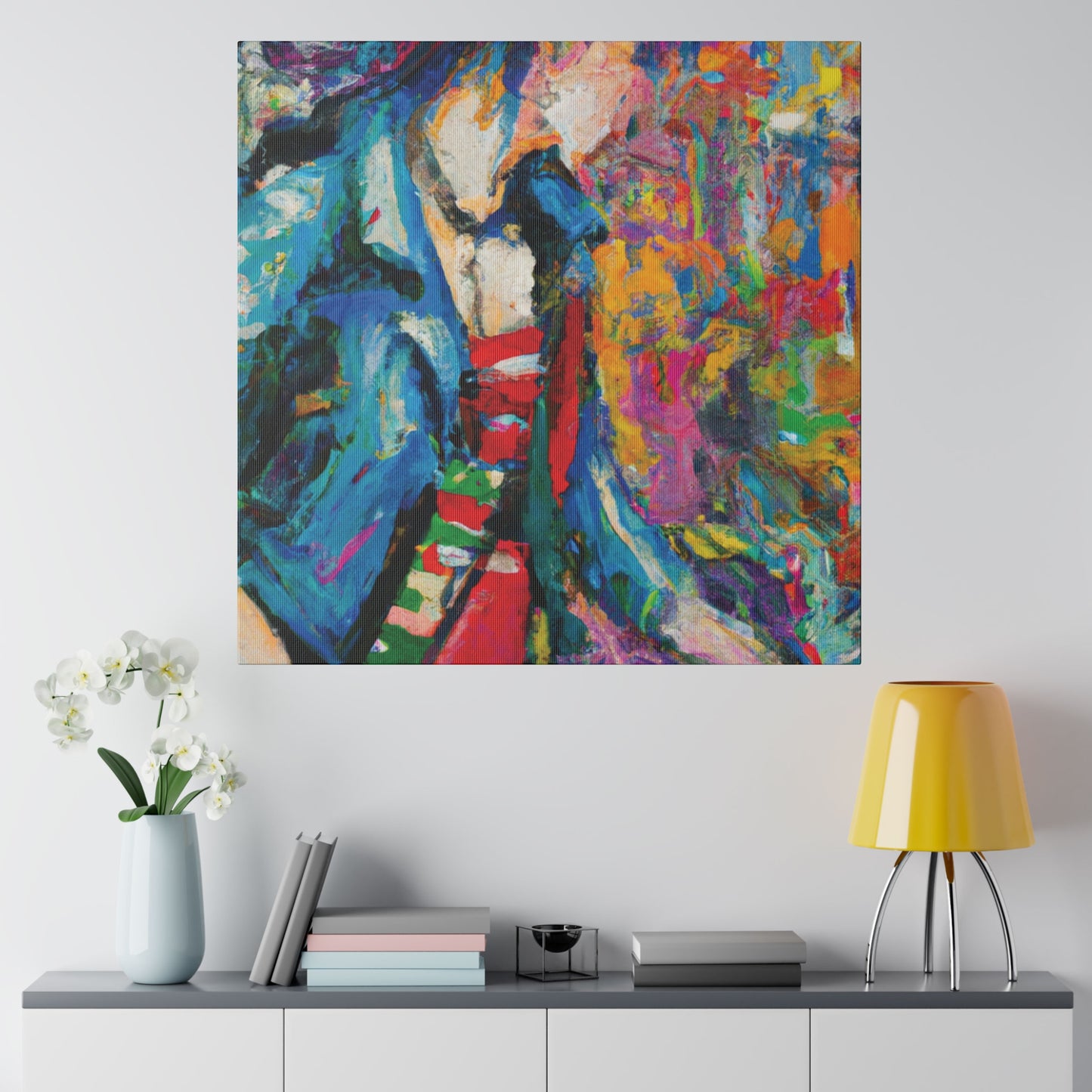 3863M - Rockstar Oil Painting Style Print | Poster | Home Decor | Wall Art | Music Art | Canvas