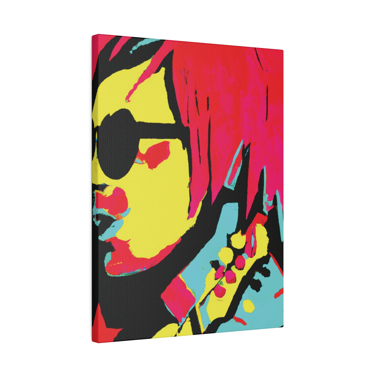 8972Y - Rockstar Painting Print | Face | Abstract | Poster | Home Decor | Wall Art | Music Art | Canvas