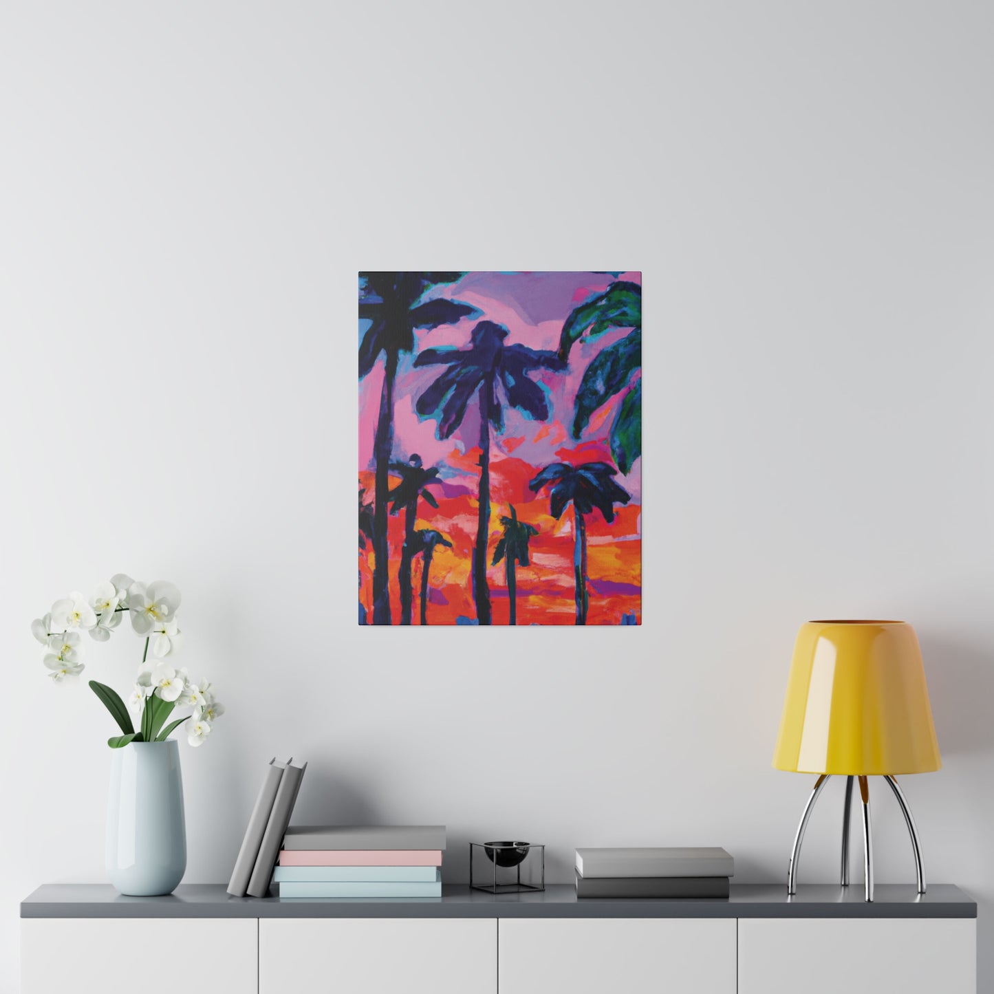 4754Q - Miami Beach Sunset Painting Print | Miami | Beach | Sunset | Poster | Home Decor | Wall Art | Canvas