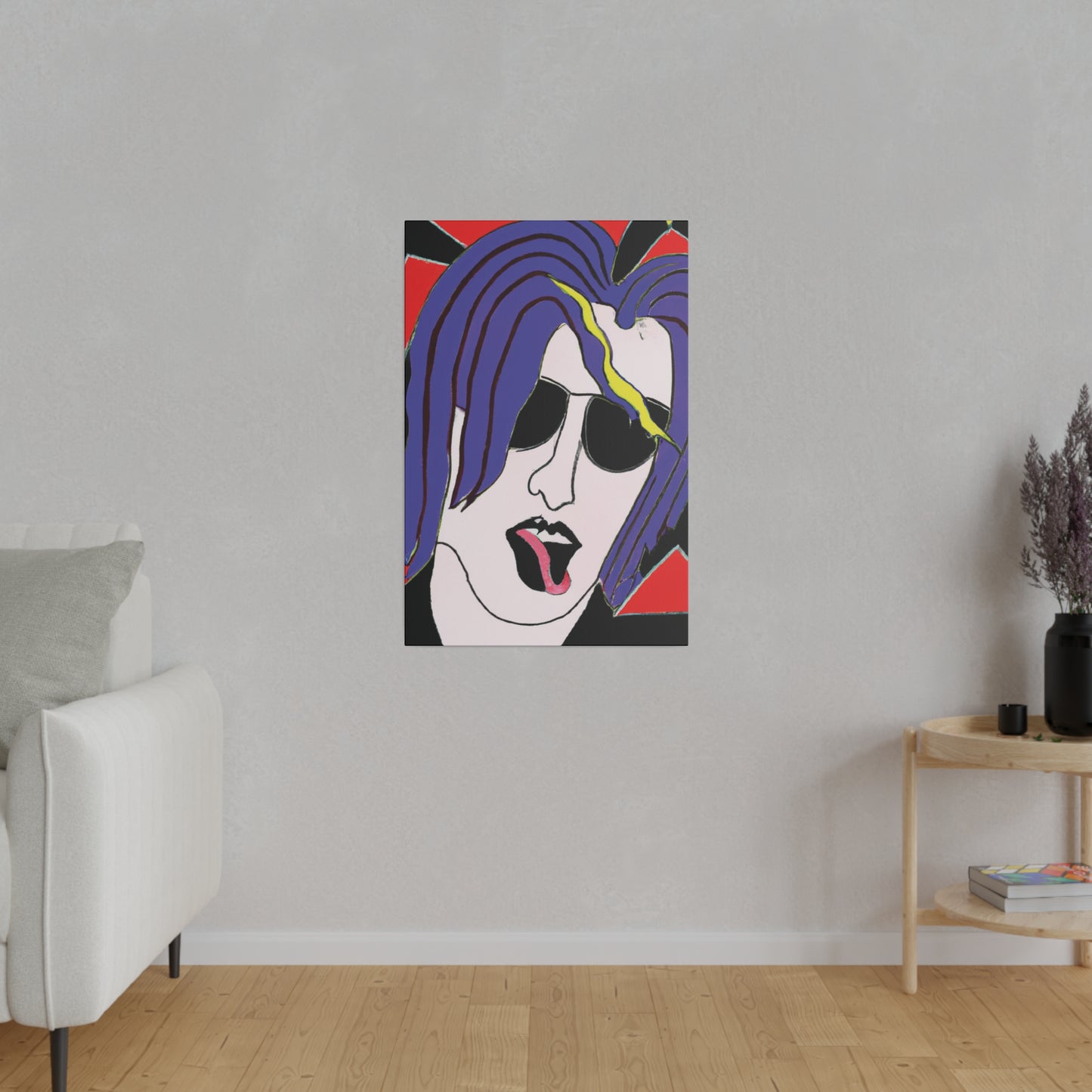 7258X - Rockstar Painting Print | Face | Abstract | Poster | Home Decor | Wall Art | Music Art | Canvas