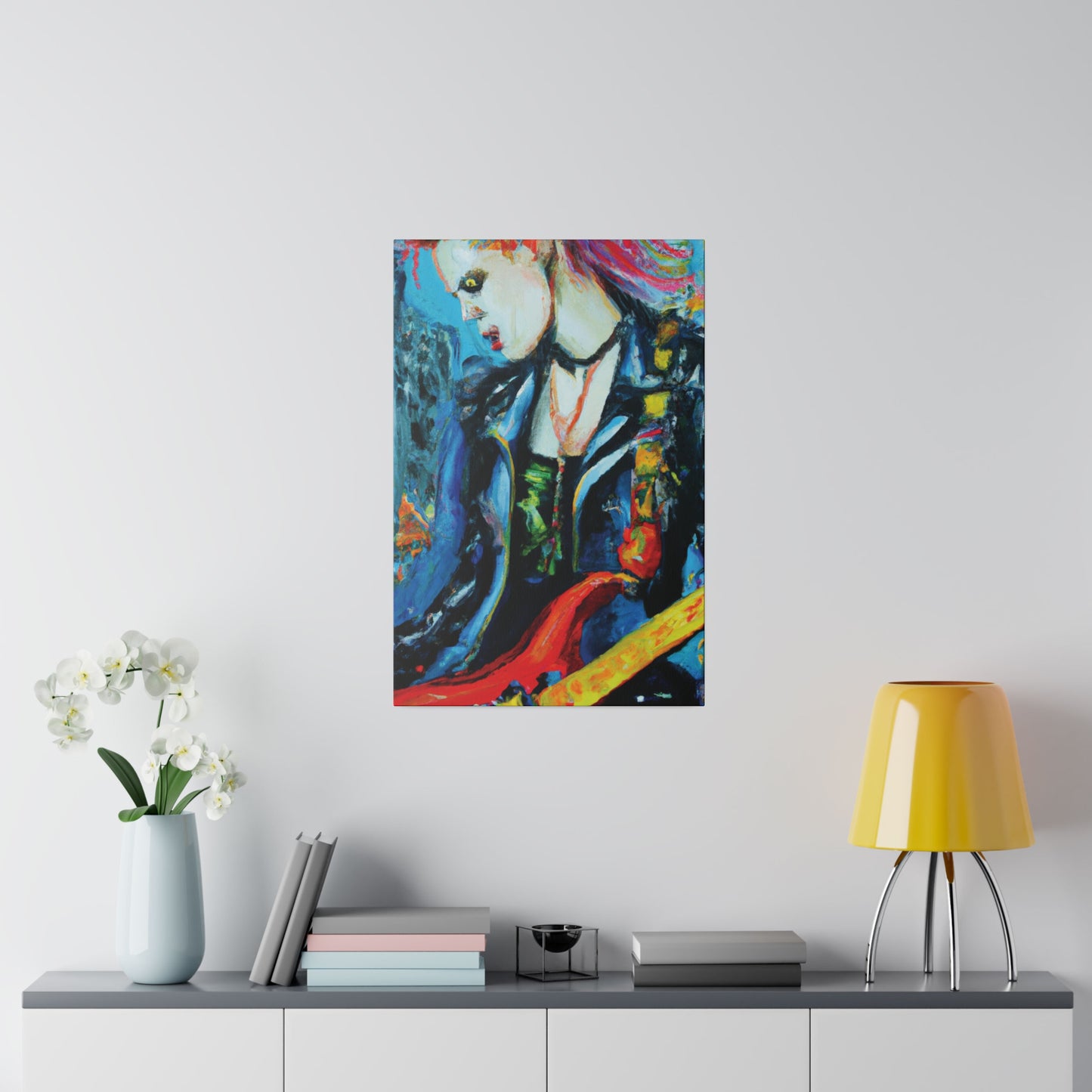 8900A - Rockstar Oil Painting Style Print | Poster | Home Decor | Wall Art | Music Art | Canvas