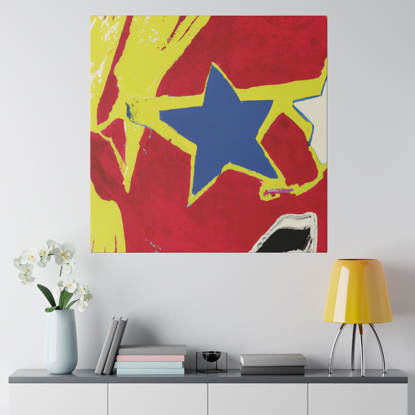 2109Q - Rockstar Painting Print | Face | Abstract | Poster | Home Decor | Wall Art | Music Art | Canvas