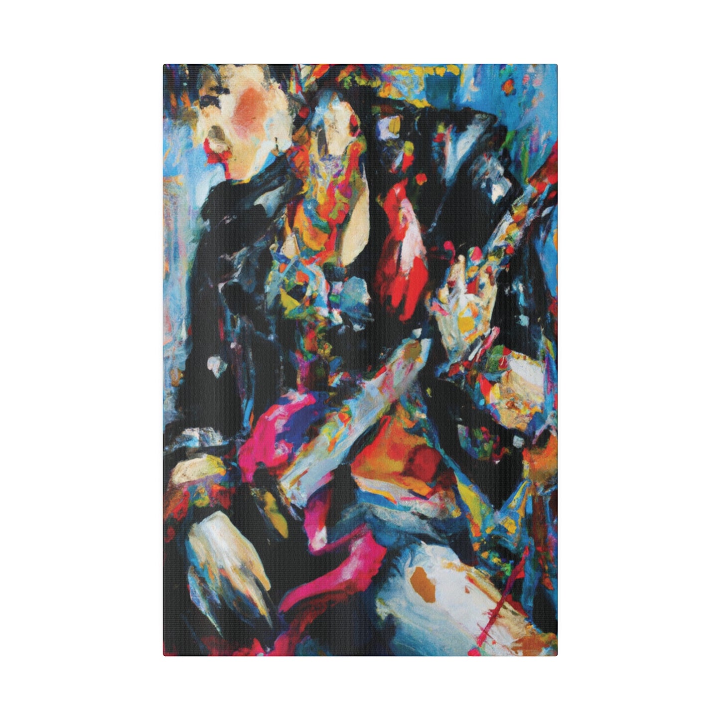 7248A - Rockstar Oil Painting Style Print | Poster | Home Decor | Wall Art | Music Art | Canvas