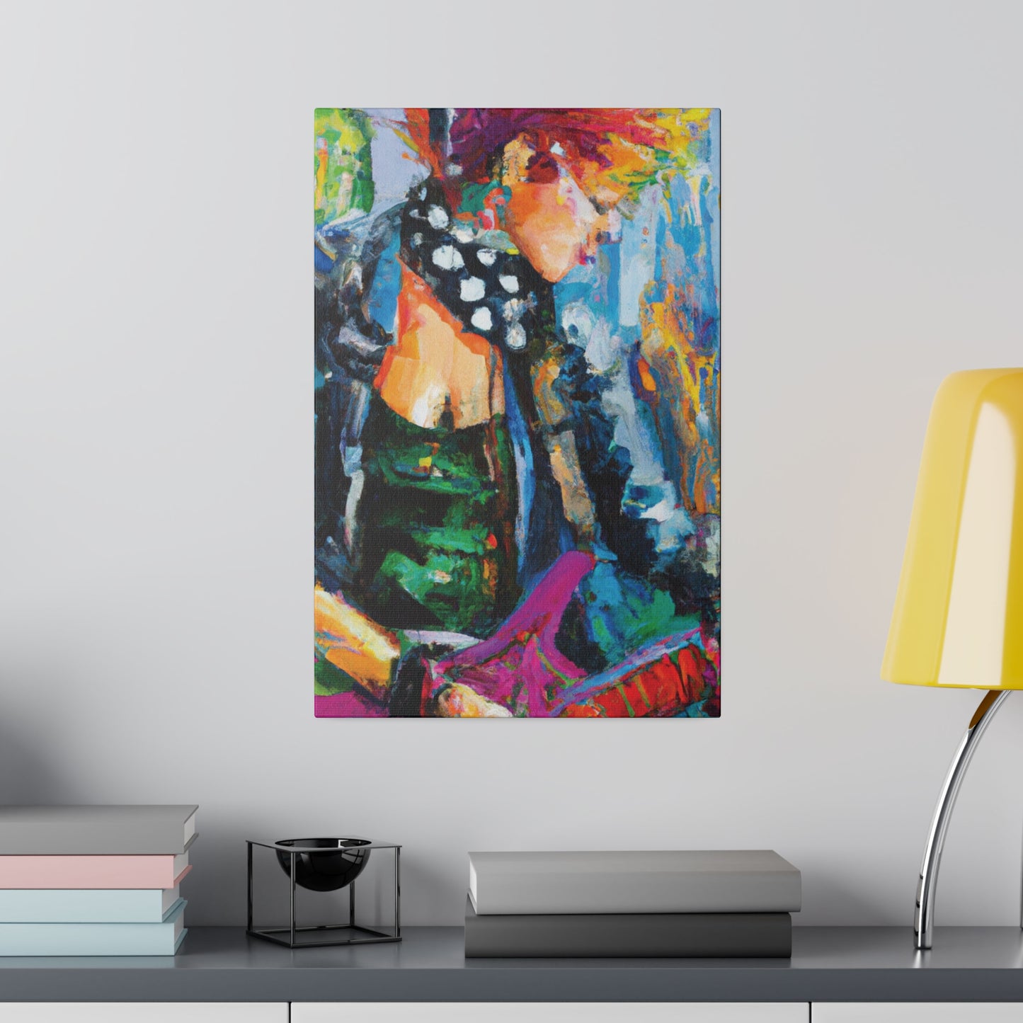 8032E - Rockstar Oil Painting Style Print | Poster | Home Decor | Wall Art | Music Art | Canvas