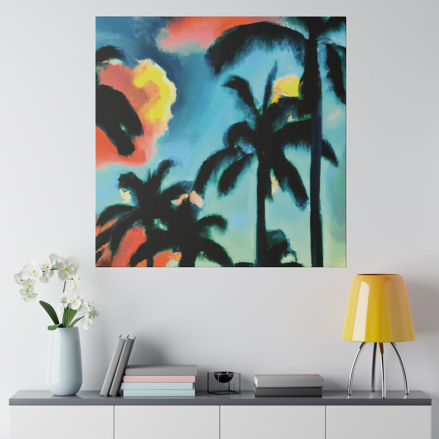 8724W - Miami Beach Sunset Painting Print | Miami | Beach | Sunset | Poster | Home Decor | Wall Art | Canvas