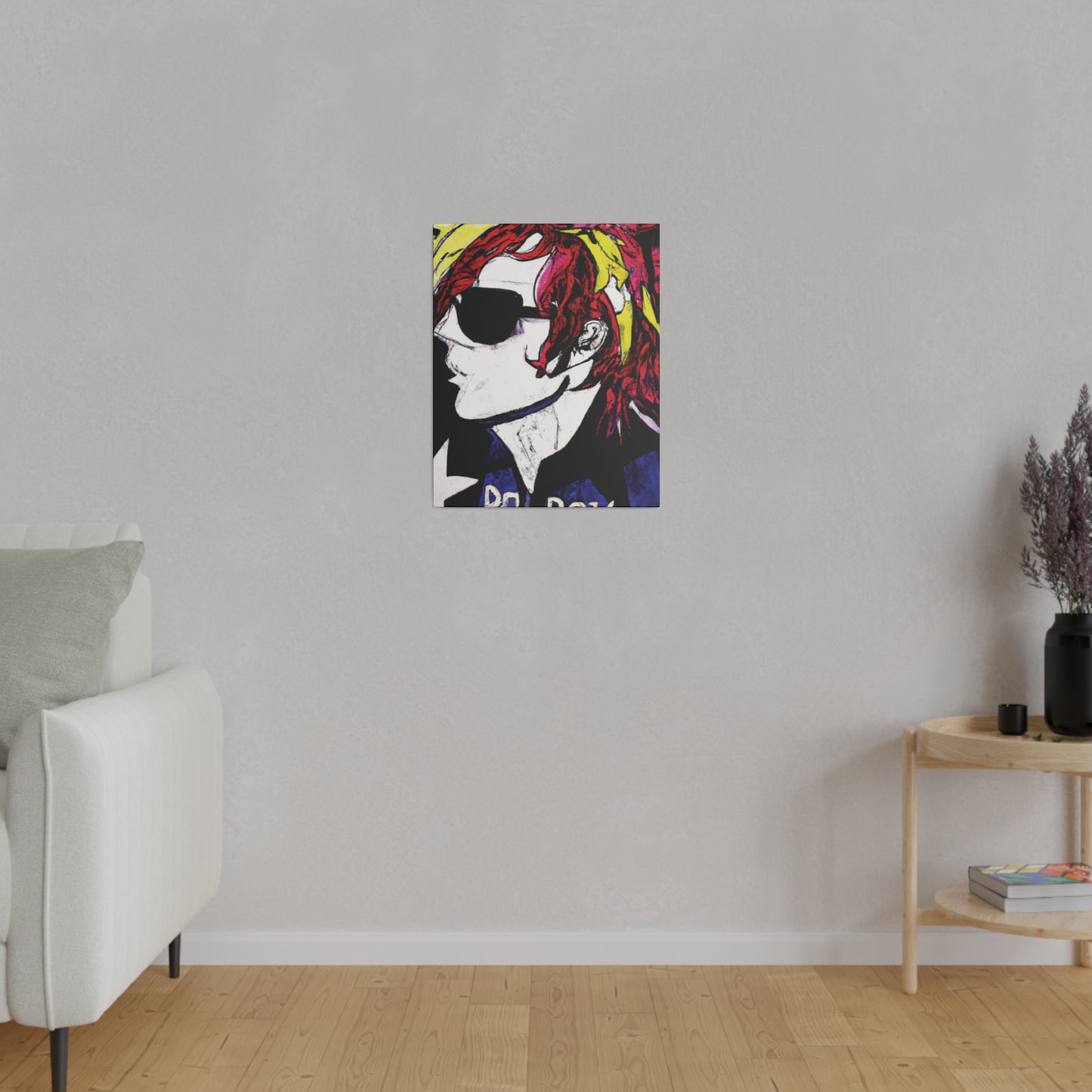 7561C - Rockstar Painting Print | Face | Abstract | Poster | Home Decor | Wall Art | Music Art | Canvas