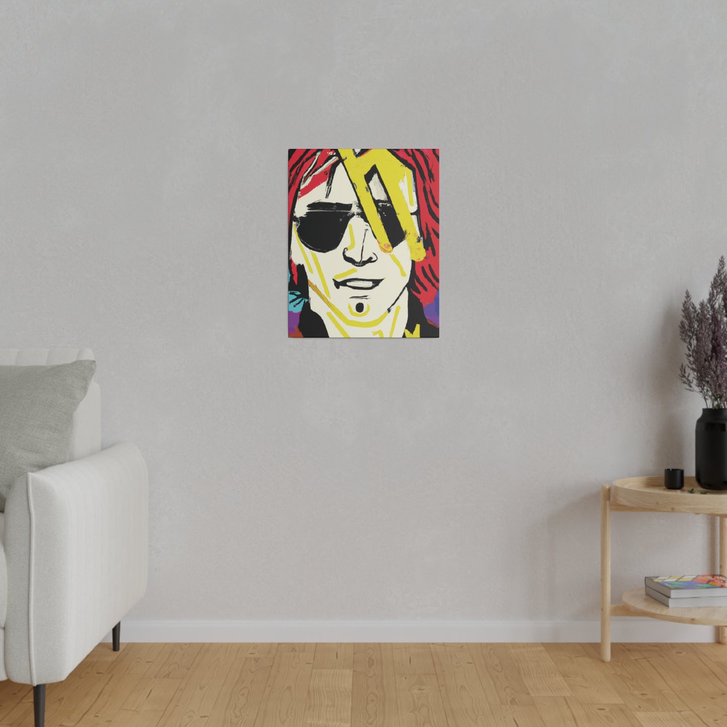 7106Z - Rockstar Painting Print | Face | Abstract | Poster | Home Decor | Wall Art | Music Art | Canvas