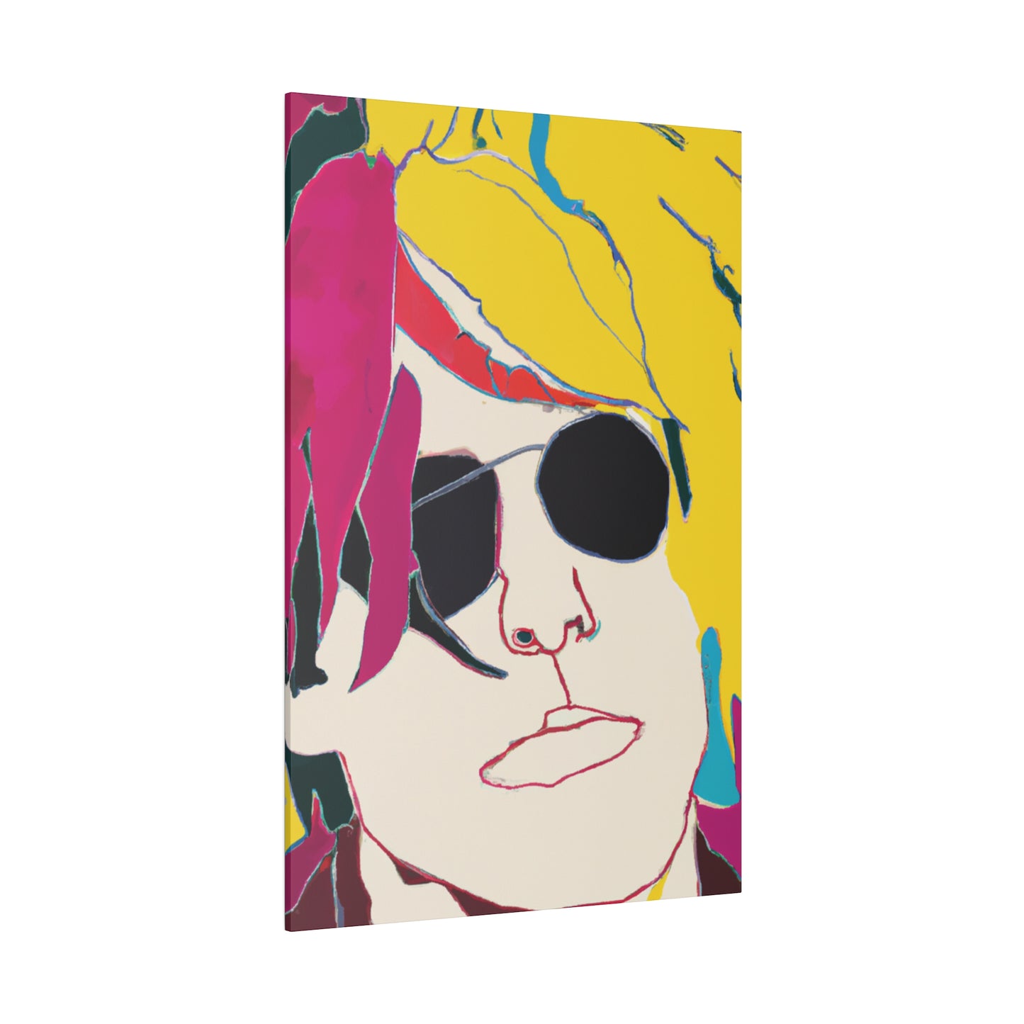 9138E - Rockstar Painting Print | Face | Abstract | Poster | Home Decor | Wall Art | Music Art | Canvas