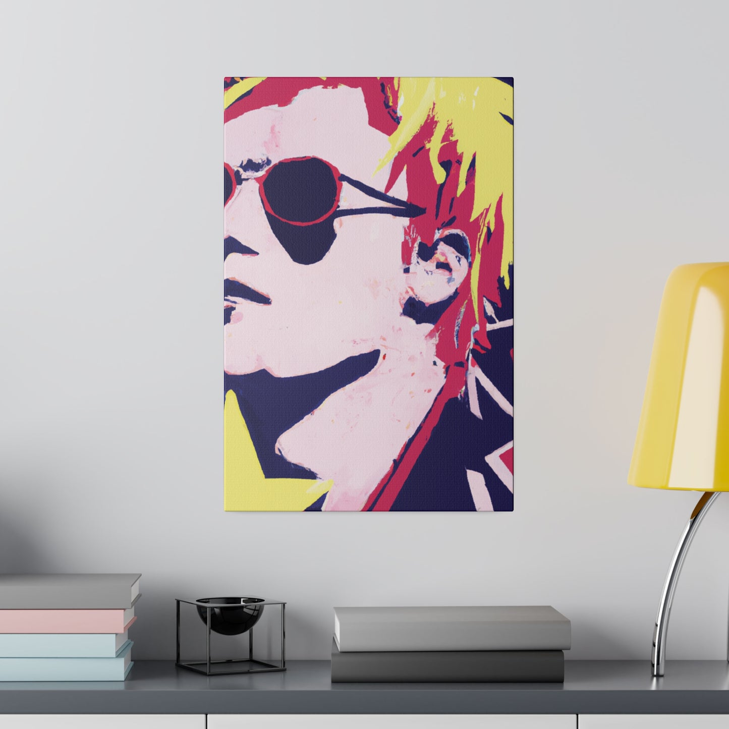 3173K - Rockstar Painting Print | Face | Abstract | Poster | Home Decor | Wall Art | Music Art | Canvas