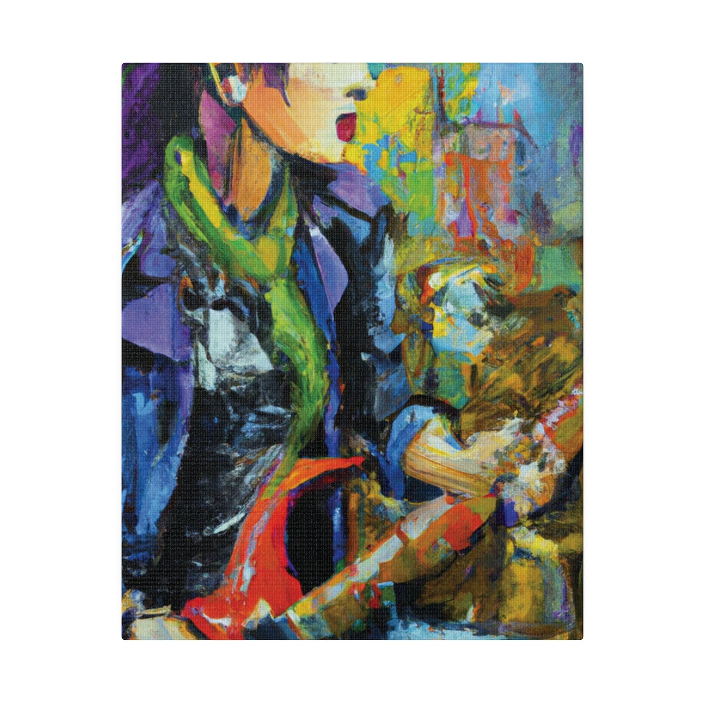 2047V - Rockstar Oil Painting Style Print | Poster | Home Decor | Wall Art | Music Art | Canvas