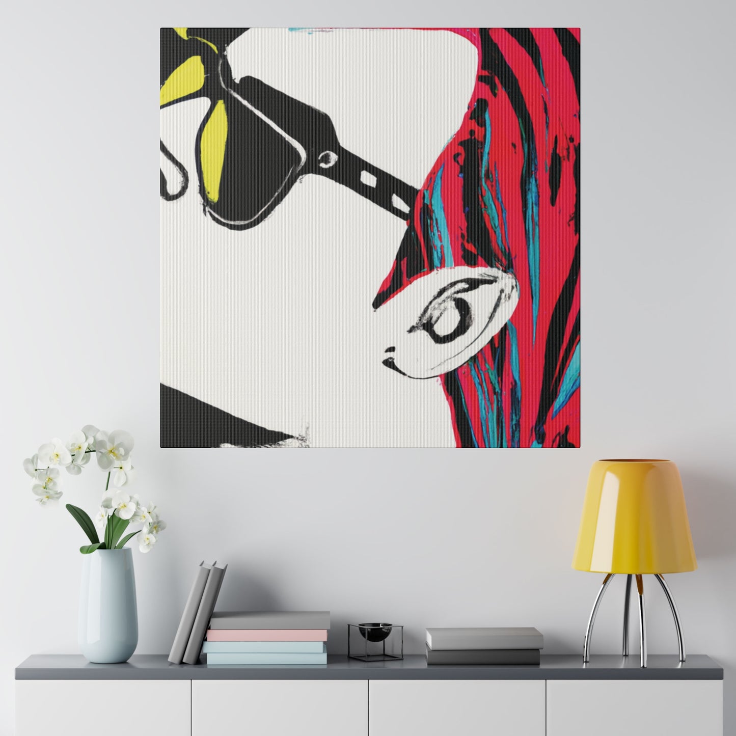 6865F - Rockstar Painting Print | Face | Abstract | Poster | Home Decor | Wall Art | Music Art | Canvas