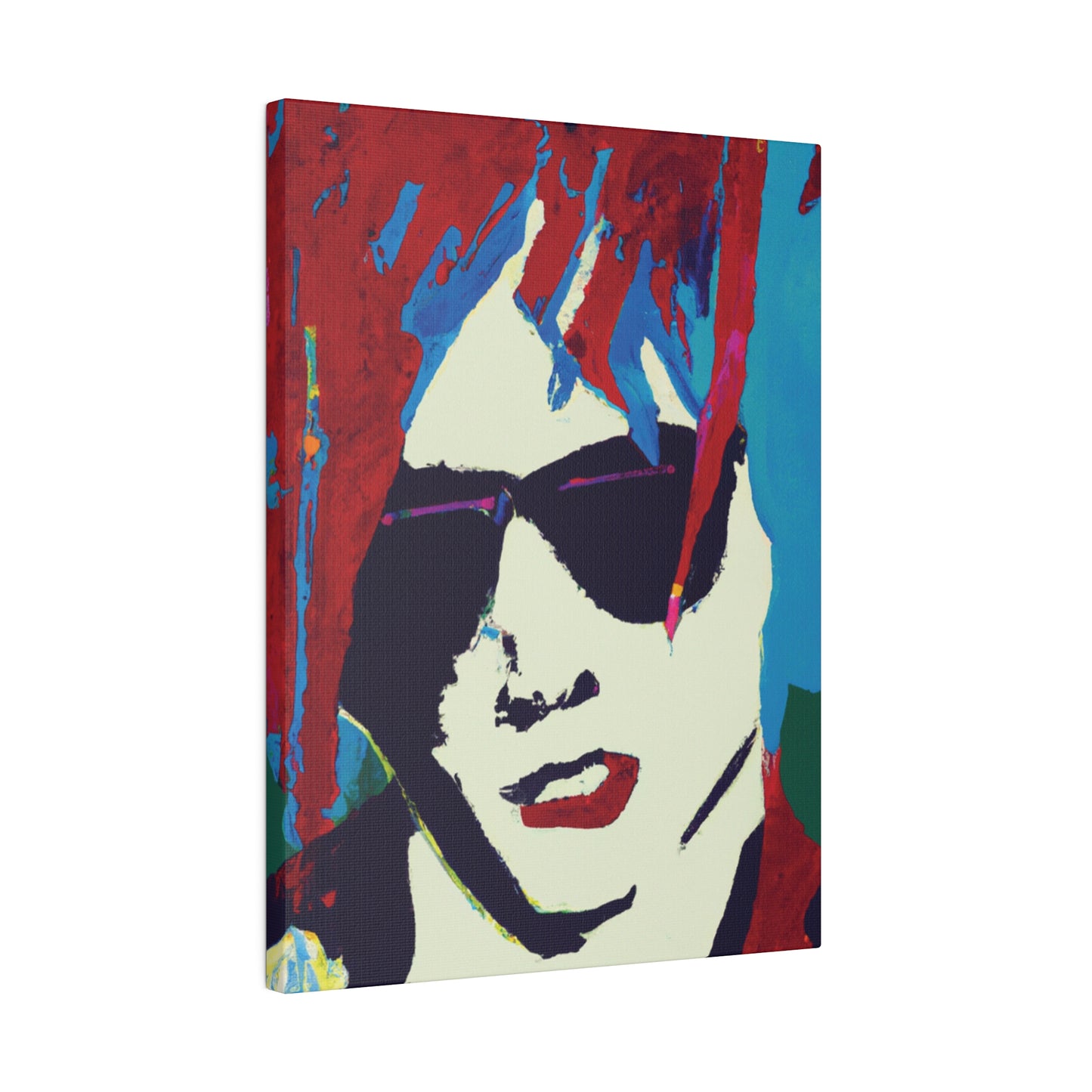 9347K - Rockstar Painting Print | Face | Abstract | Poster | Home Decor | Wall Art | Music Art | Canvas