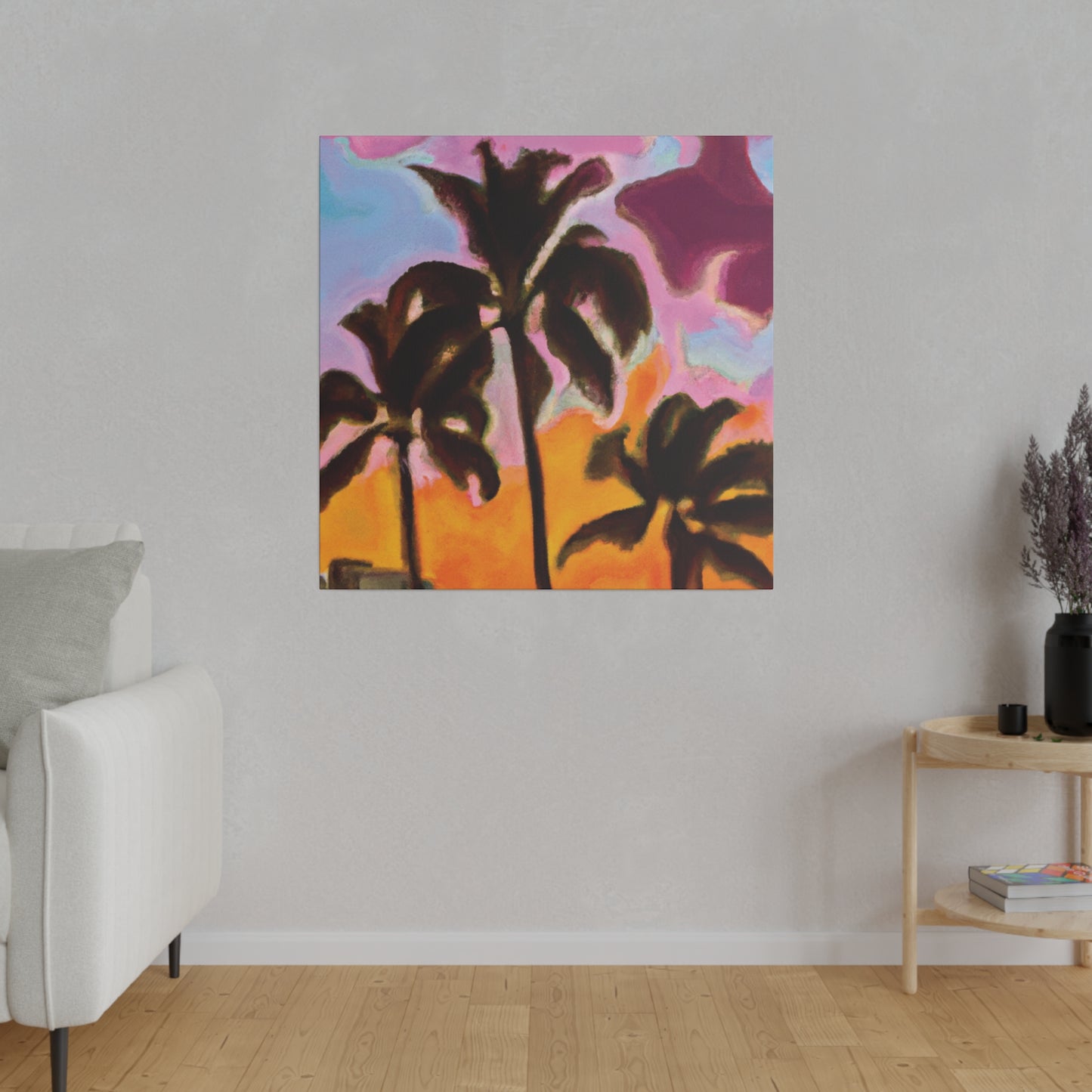 6721C - Miami Beach Sunset Painting Print | Miami | Beach | Sunset | Poster | Home Decor | Wall Art | Canvas