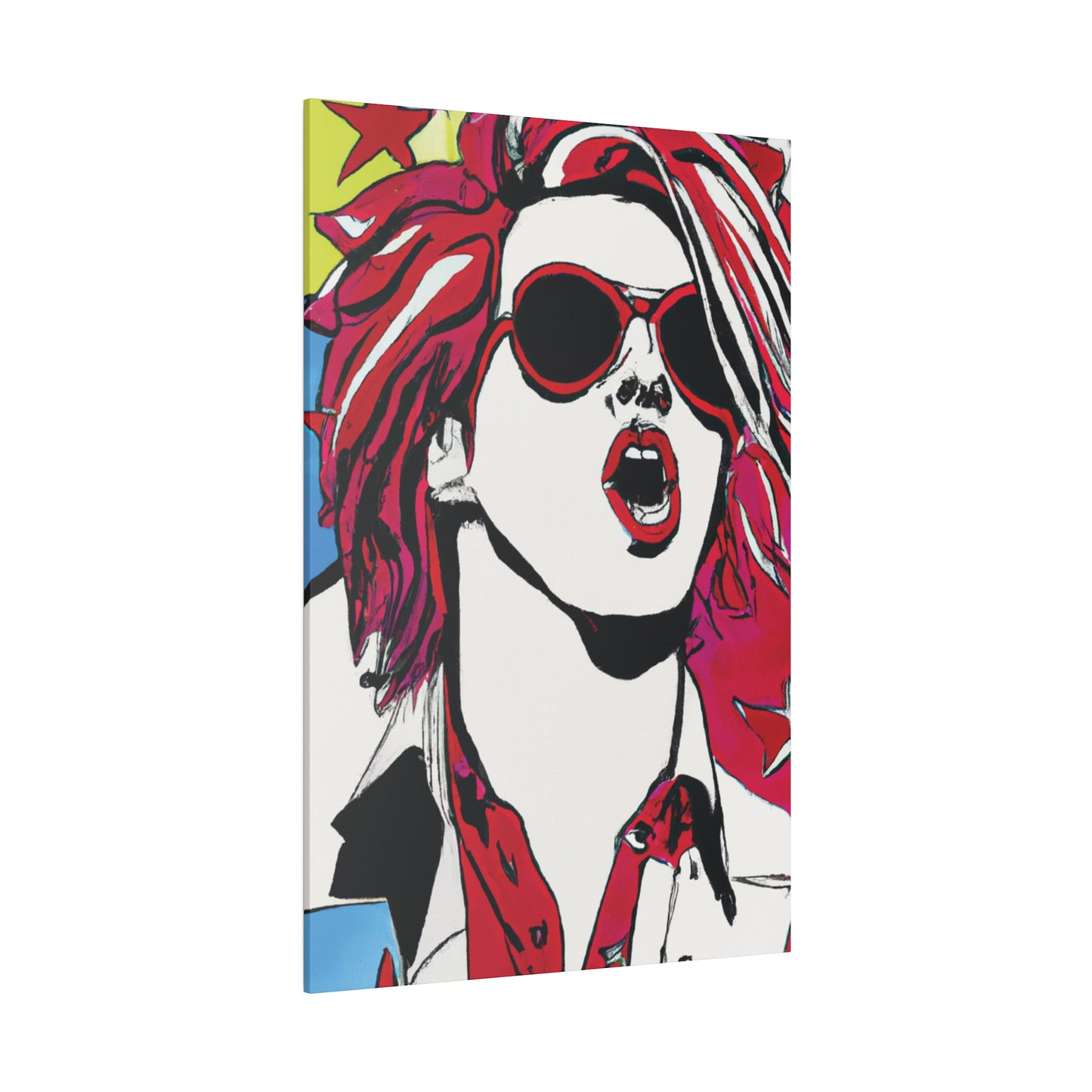 4390K - Rockstar Painting Print | Face | Abstract | Poster | Home Decor | Wall Art | Music Art | Canvas