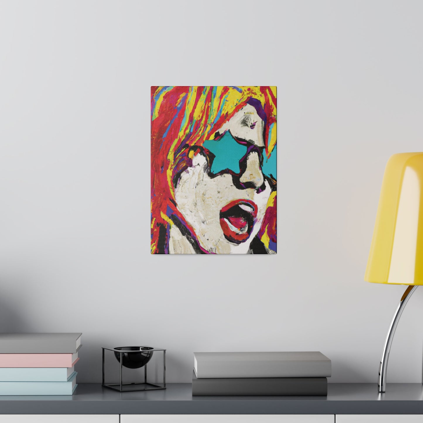 8876G - Rockstar Painting Print | Face | Abstract | Poster | Home Decor | Wall Art | Music Art | Canvas