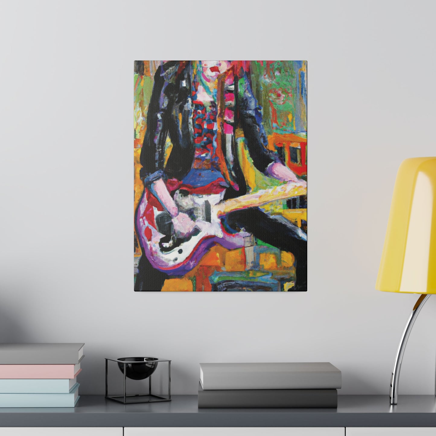 834H - Rockstar Oil Painting Style Print | Poster | Home Decor | Wall Art | Music Art | Canvas