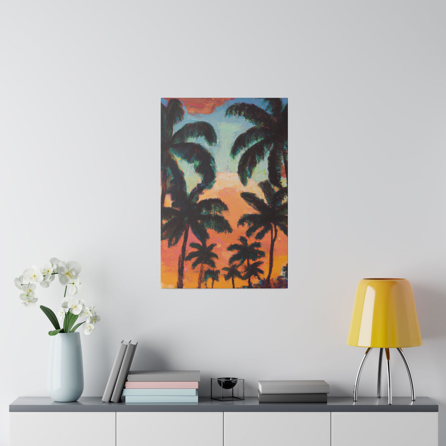 2854A - Miami Beach Sunset Painting Print | Miami | Beach | Sunset | Poster | Home Decor | Wall Art | Canvas