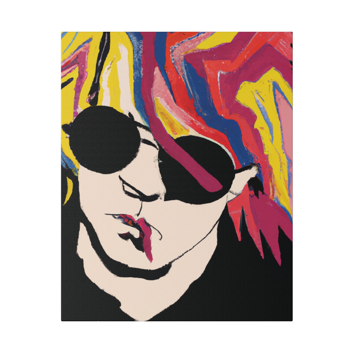 4112A - Rockstar Painting Print | Face | Abstract | Poster | Home Decor | Wall Art | Music Art | Canvas