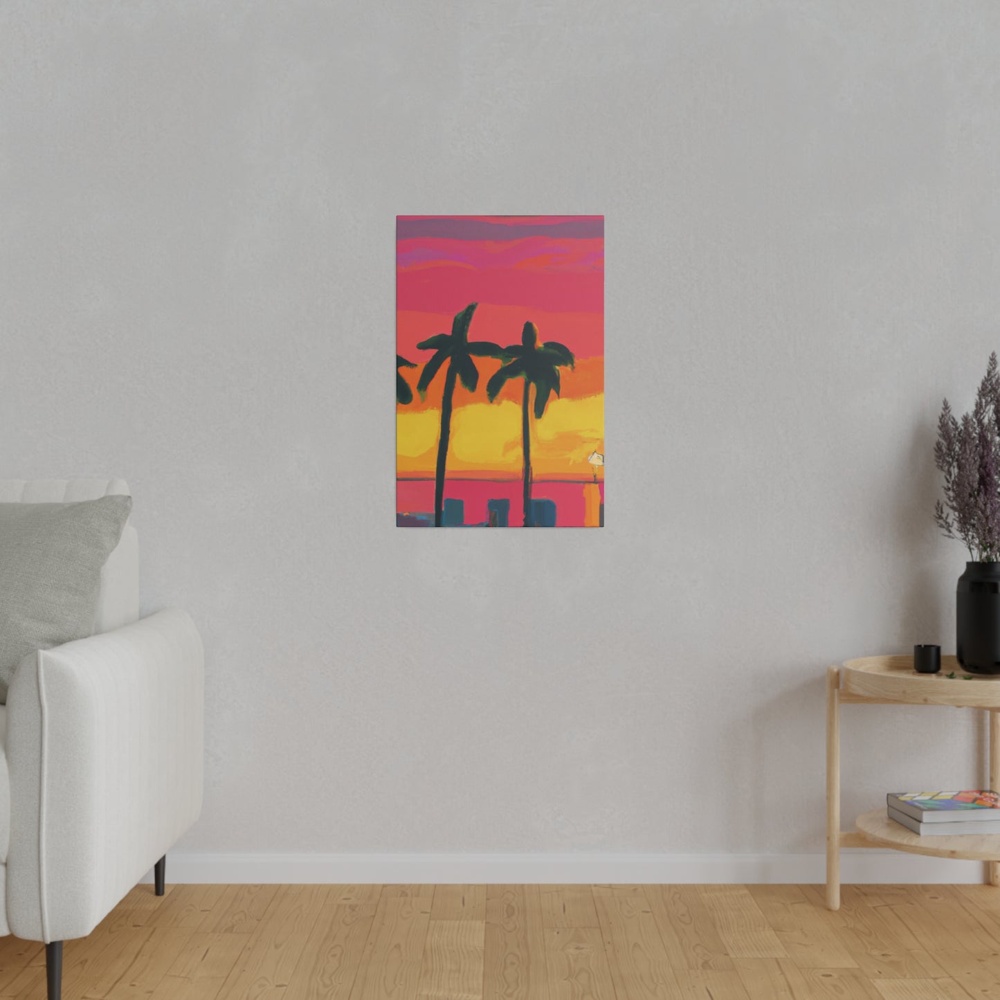 9642Q - Miami Beach Sunset Painting Print | Miami | Beach | Sunset | Poster | Home Decor | Wall Art | Canvas