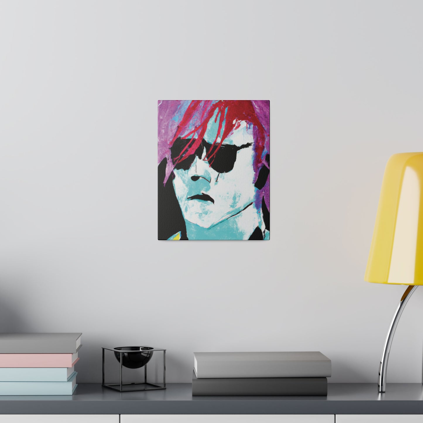 414V - Rockstar Painting Print | Face | Abstract | Poster | Home Decor | Wall Art | Music Art | Canvas