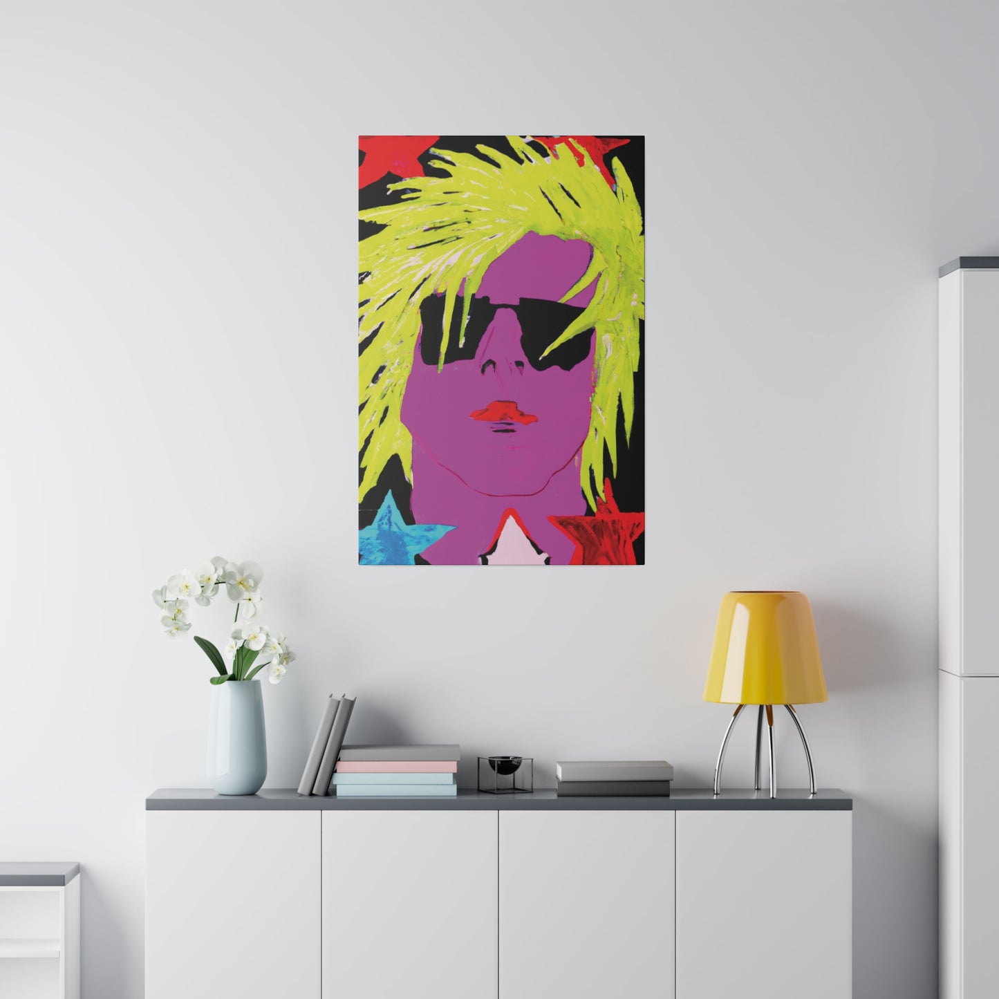 3271U - Rockstar Painting Print | Face | Abstract | Poster | Home Decor | Wall Art | Music Art | Canvas