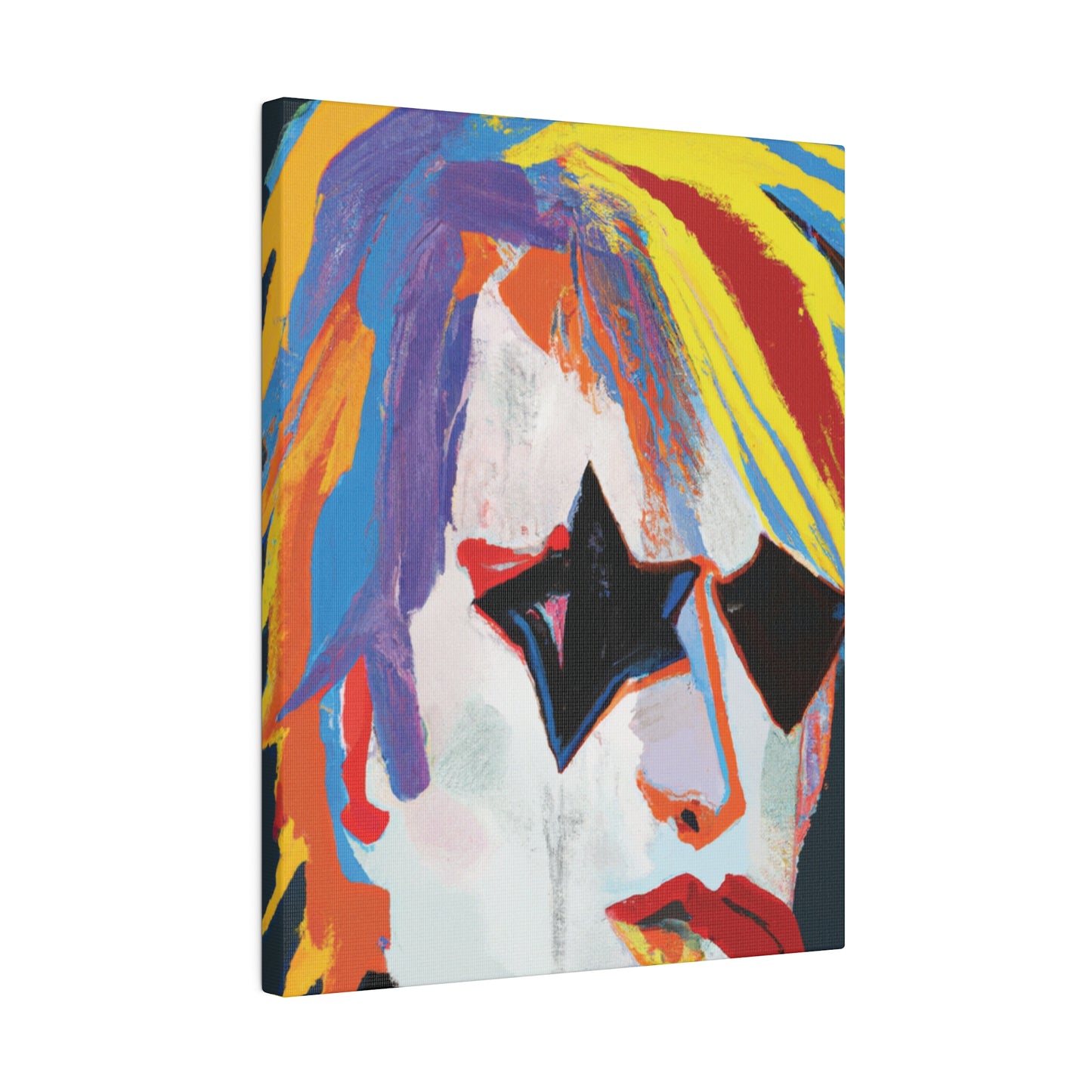 5673A - Rockstar Painting Print | Face | Abstract | Poster | Home Decor | Wall Art | Music Art | Canvas