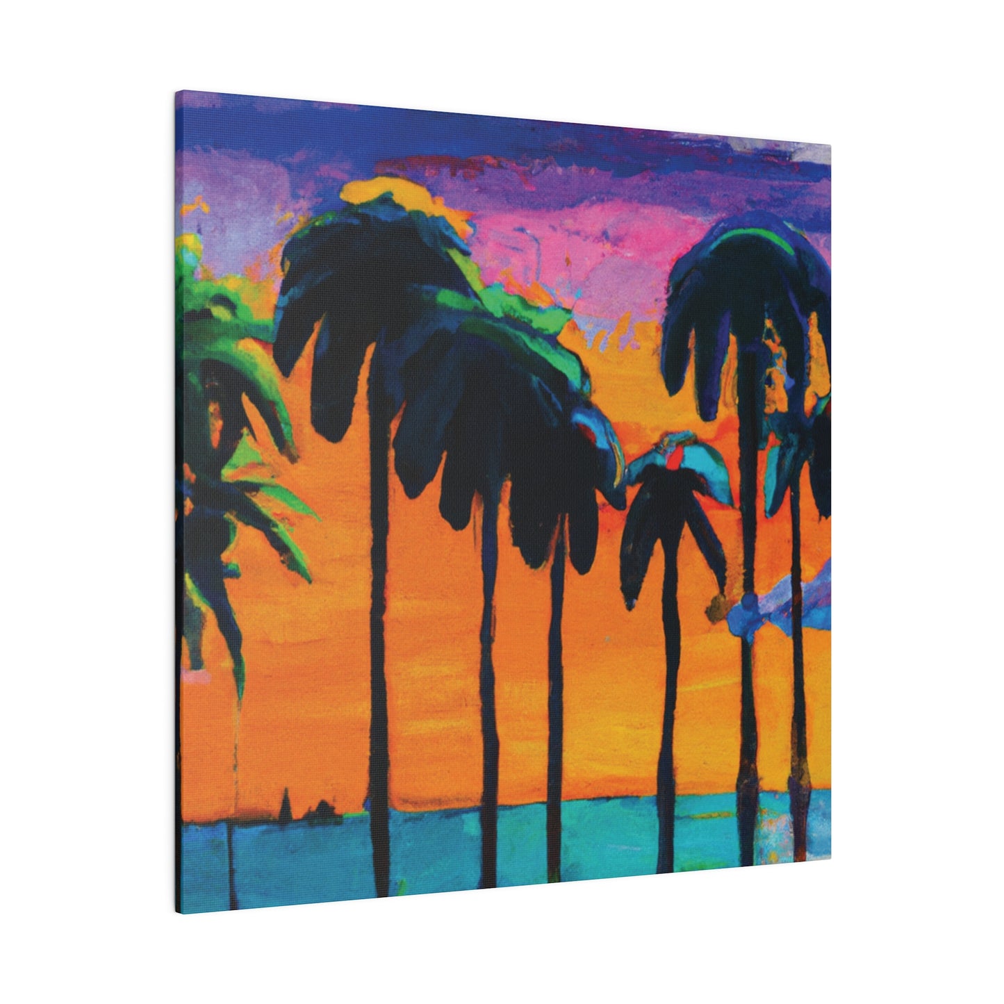 9331M - Miami Beach Sunset Painting Print | Miami | Beach | Sunset | Poster | Home Decor | Wall Art | Canvas